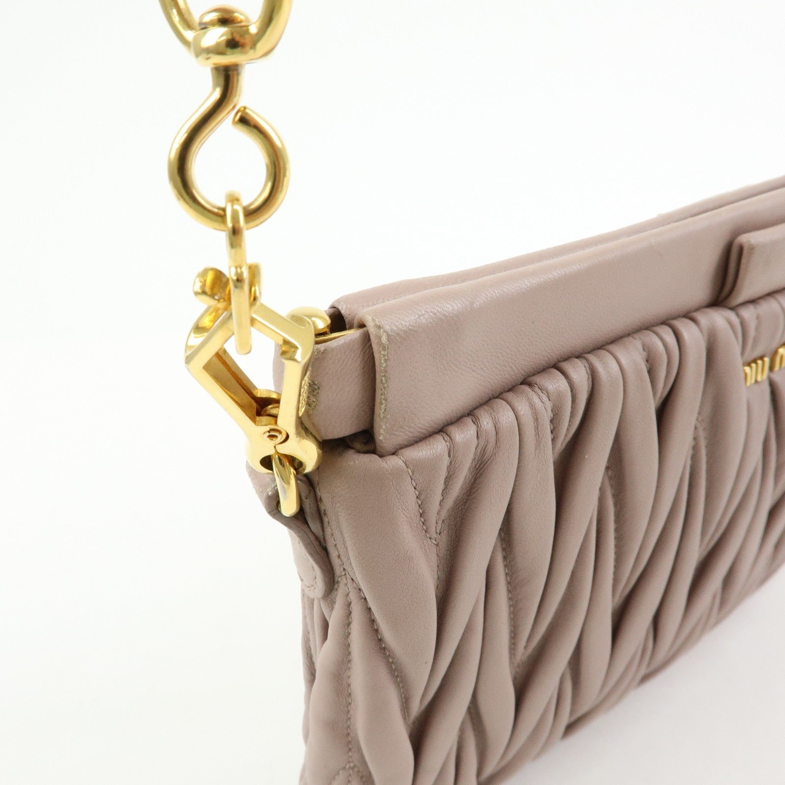 Miu Miu Handbag - Pink Beige, Nappa Leather