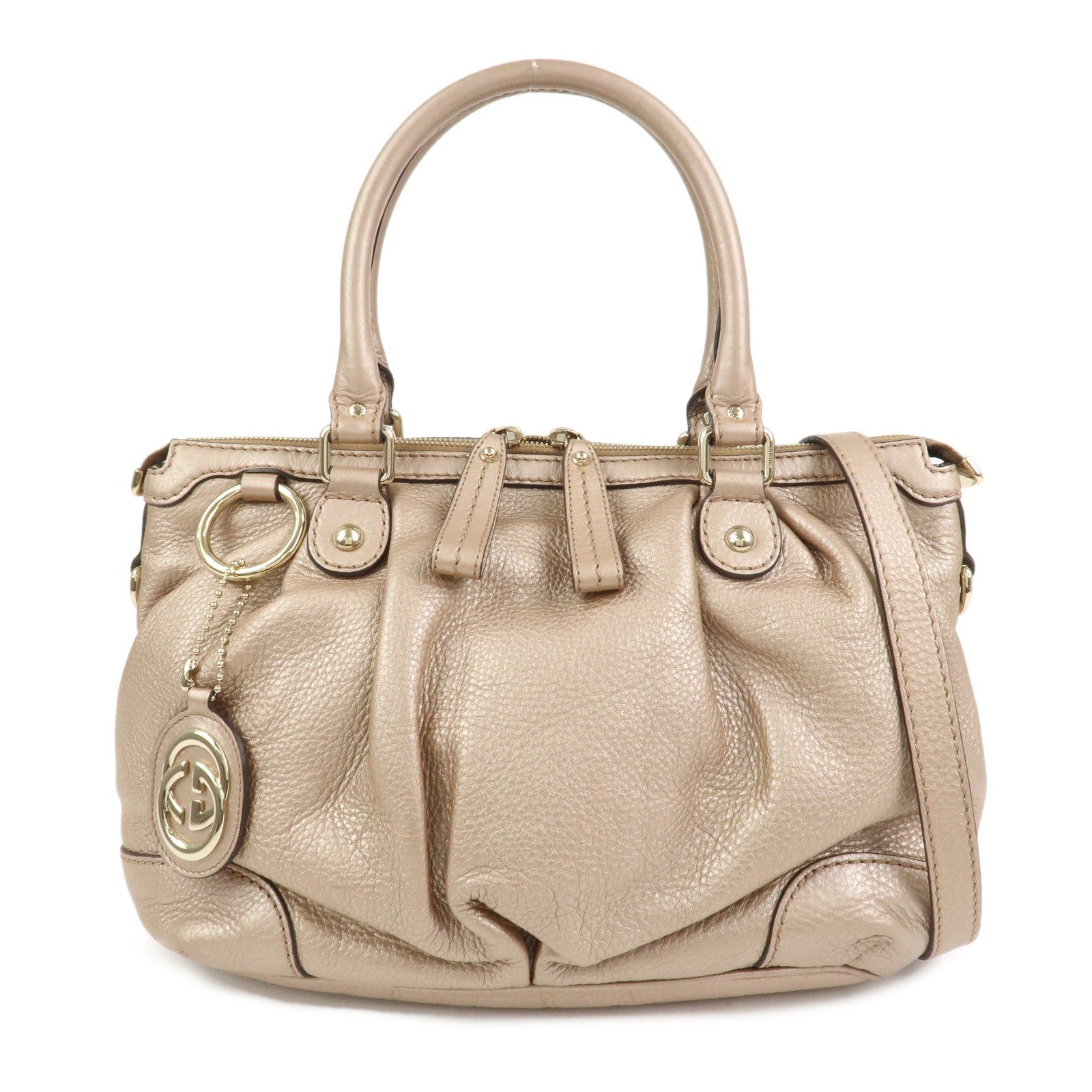 Gucci Sukey Interlocking G 2Way Shoulder Bag - Champagne Pink, Leather 