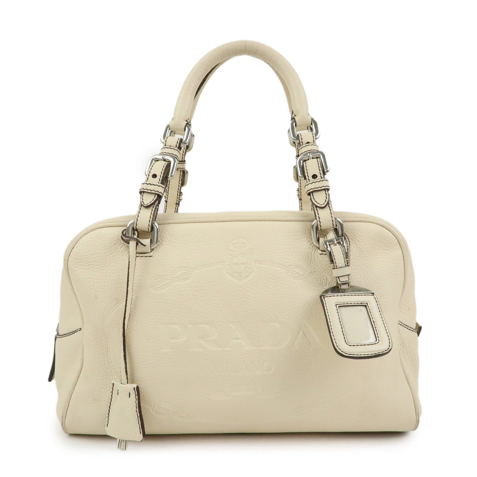 Prada Boston Bag - Ivory, Vitello Daino Leather