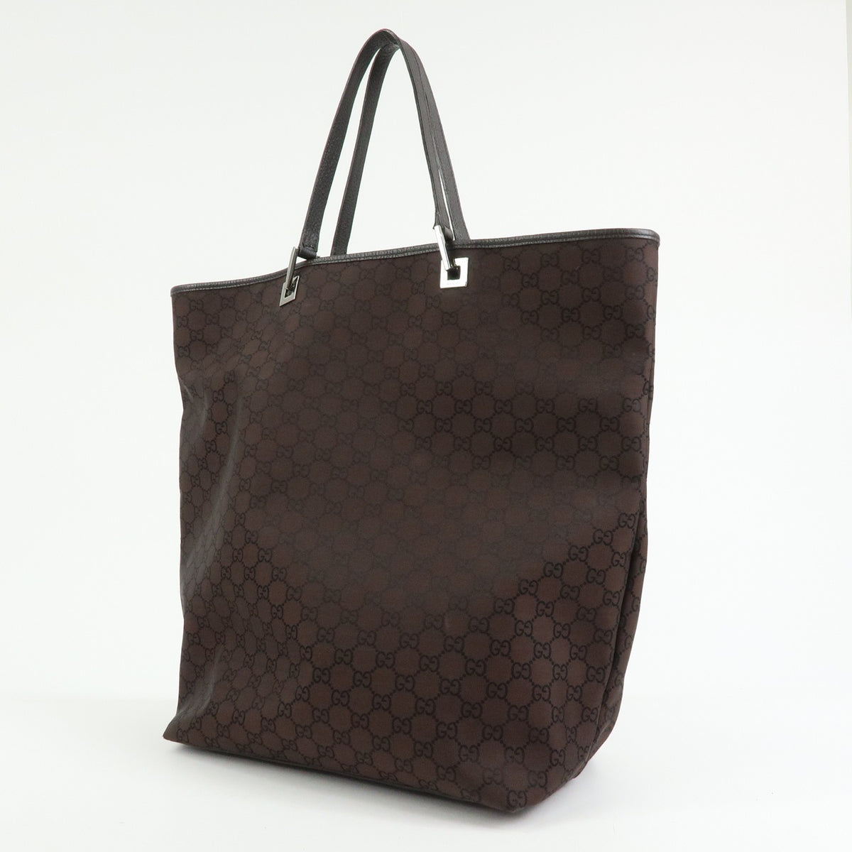Gucci GG Nylon Leather Tote Bag - Brown, Nylon Leather