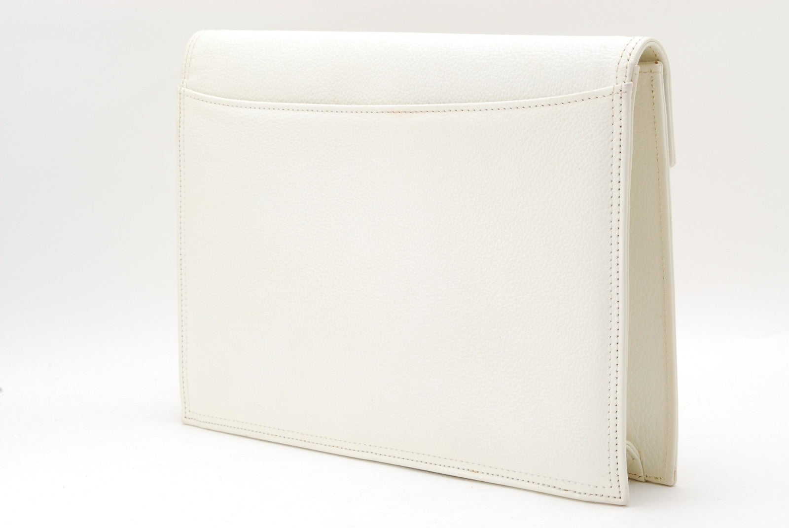Saint Laurent Yves Saint Laurent Clutch - White, Leather