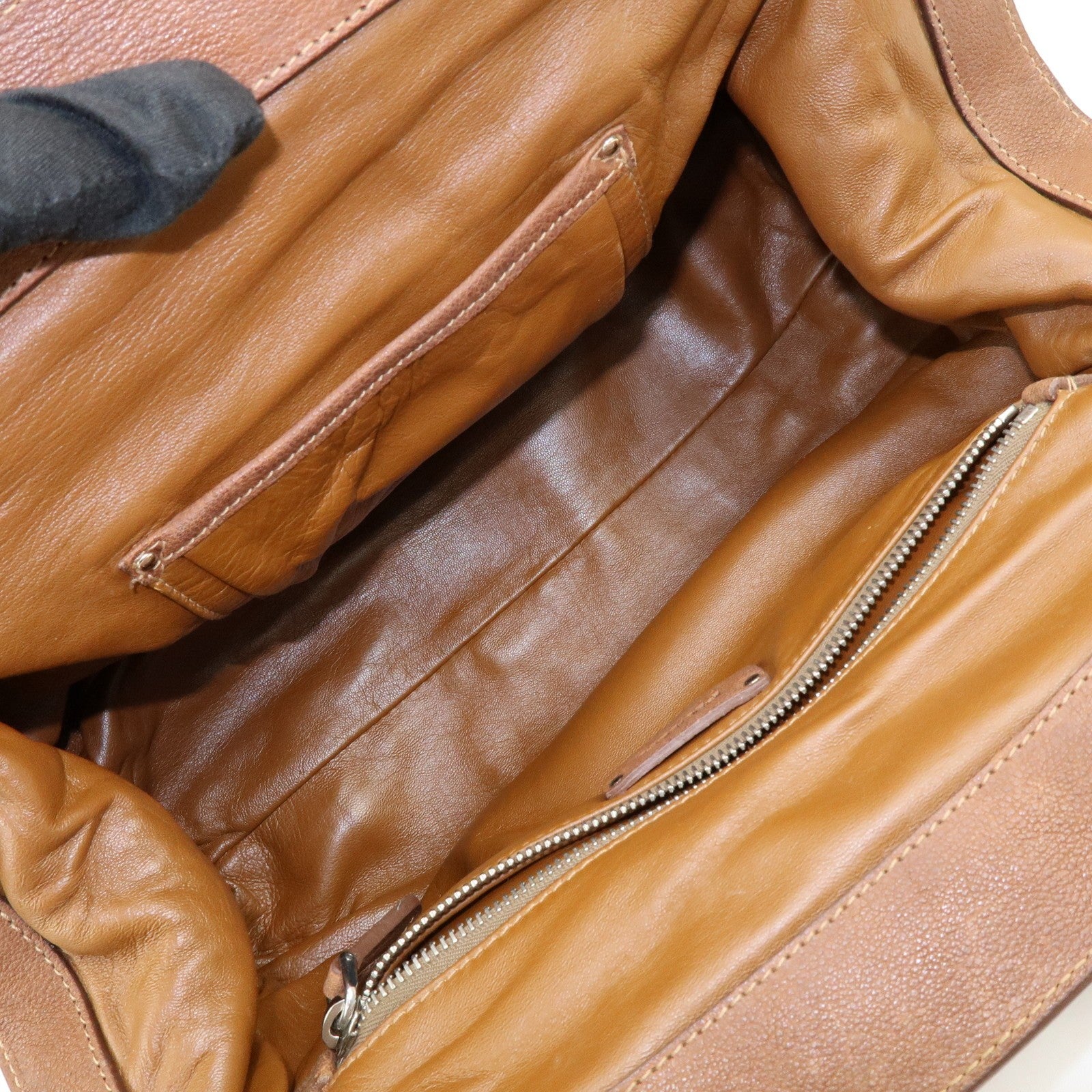 Prada Boston Hand Bag - Brown, Leather