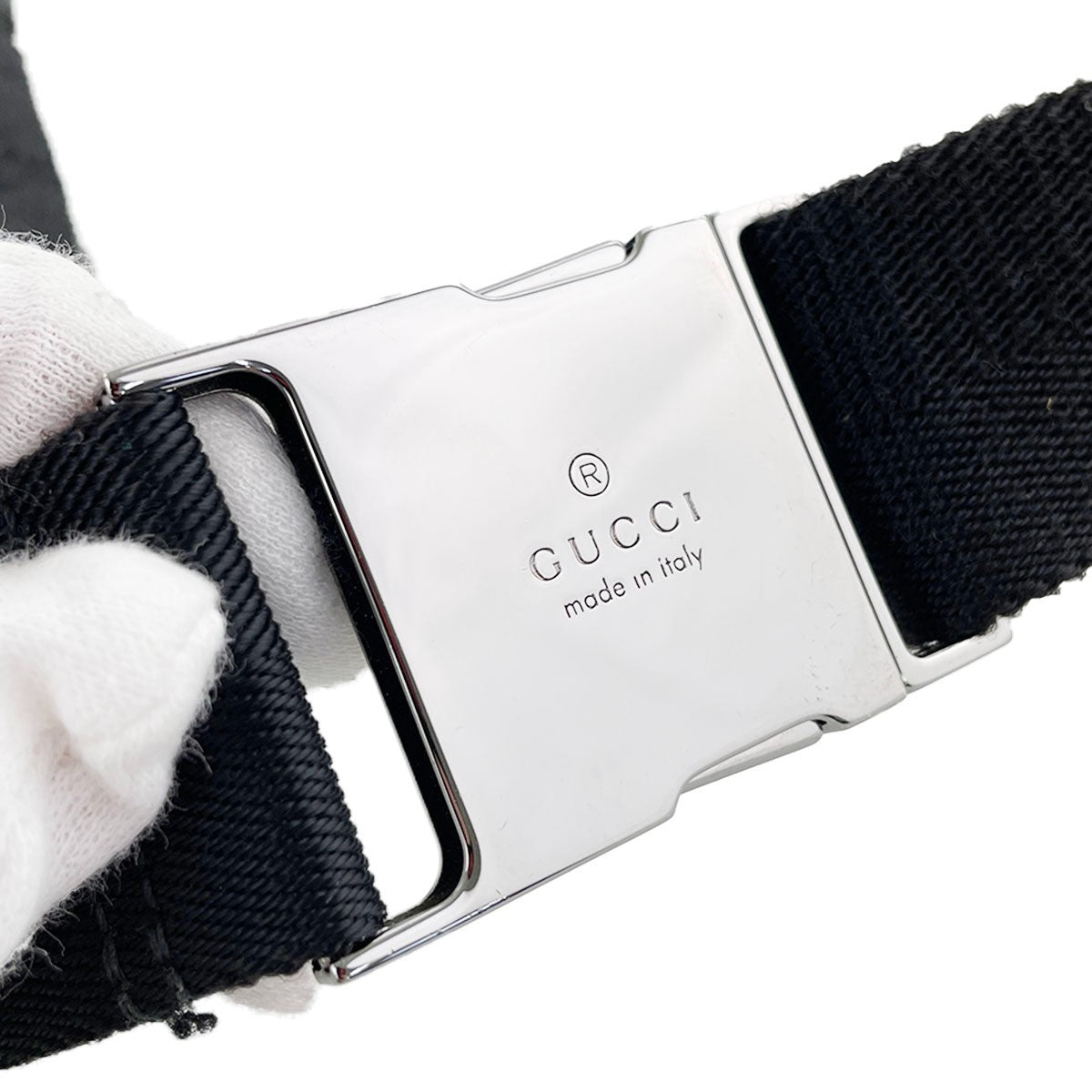 Gucci GG Waist Bag - Black, Canvas Fabric
