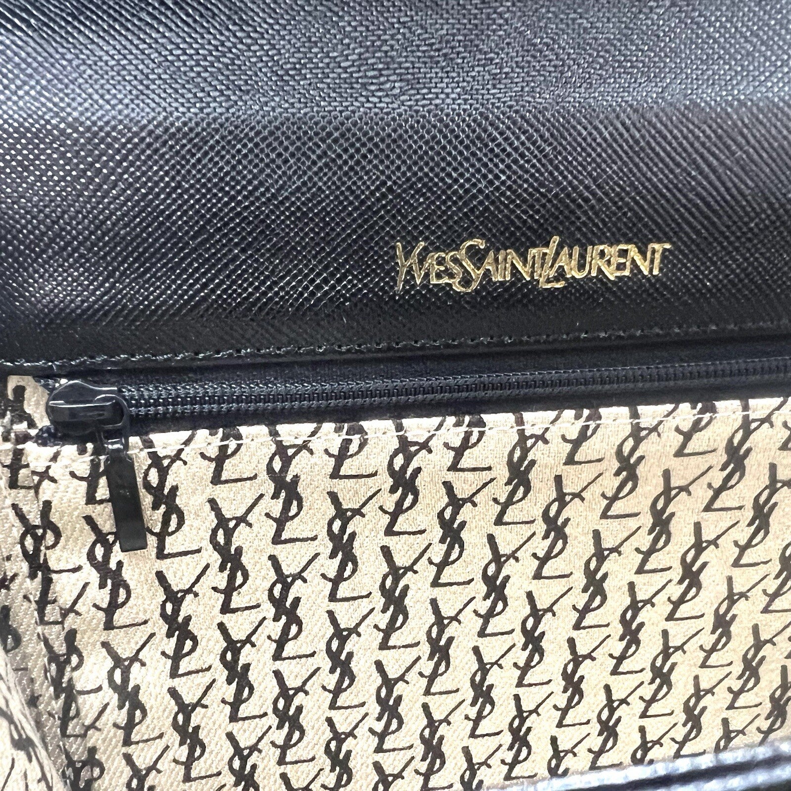 Saint Laurent YSL Shoulder Bag - Black, Leather 