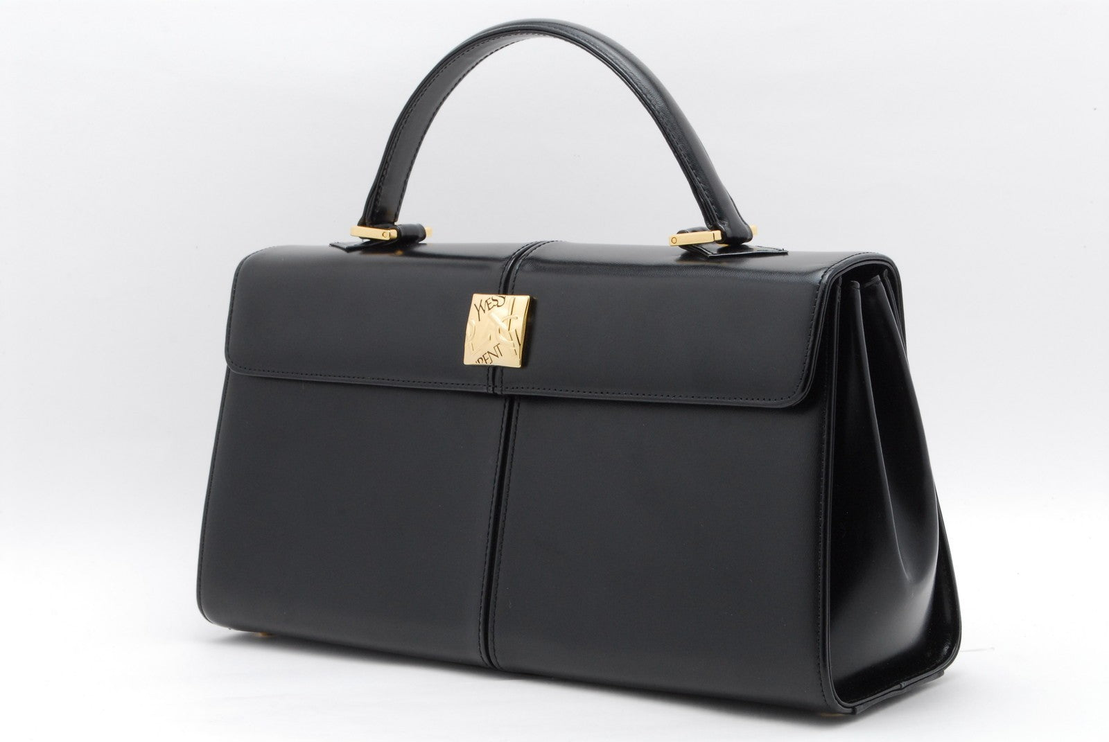 Saint Laurent Yves Saint Laurent Tote Hand Bag - Black, Leather