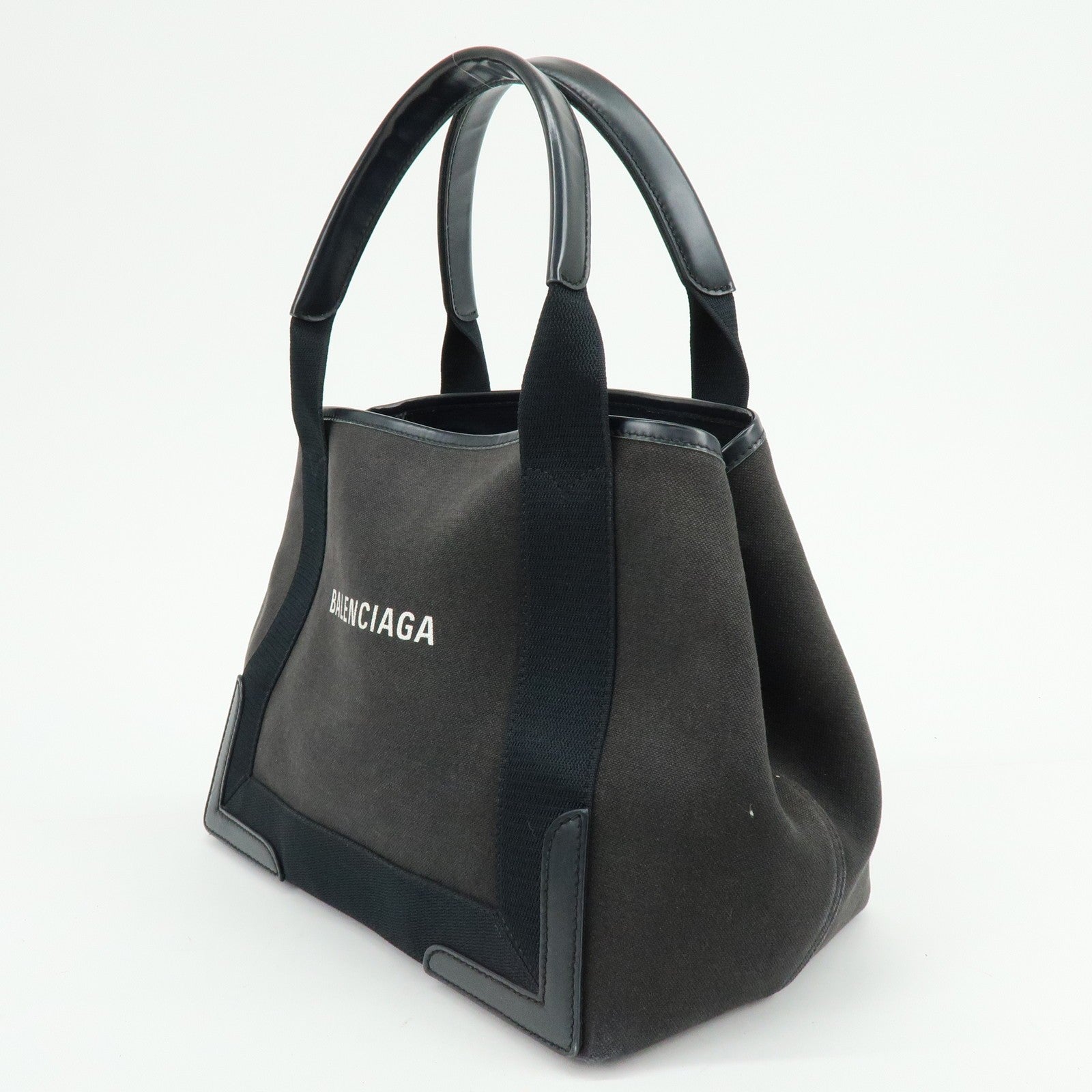 Balenciaga Tote Bag - Black, Canvas, Leather- מגיע עם הארנק