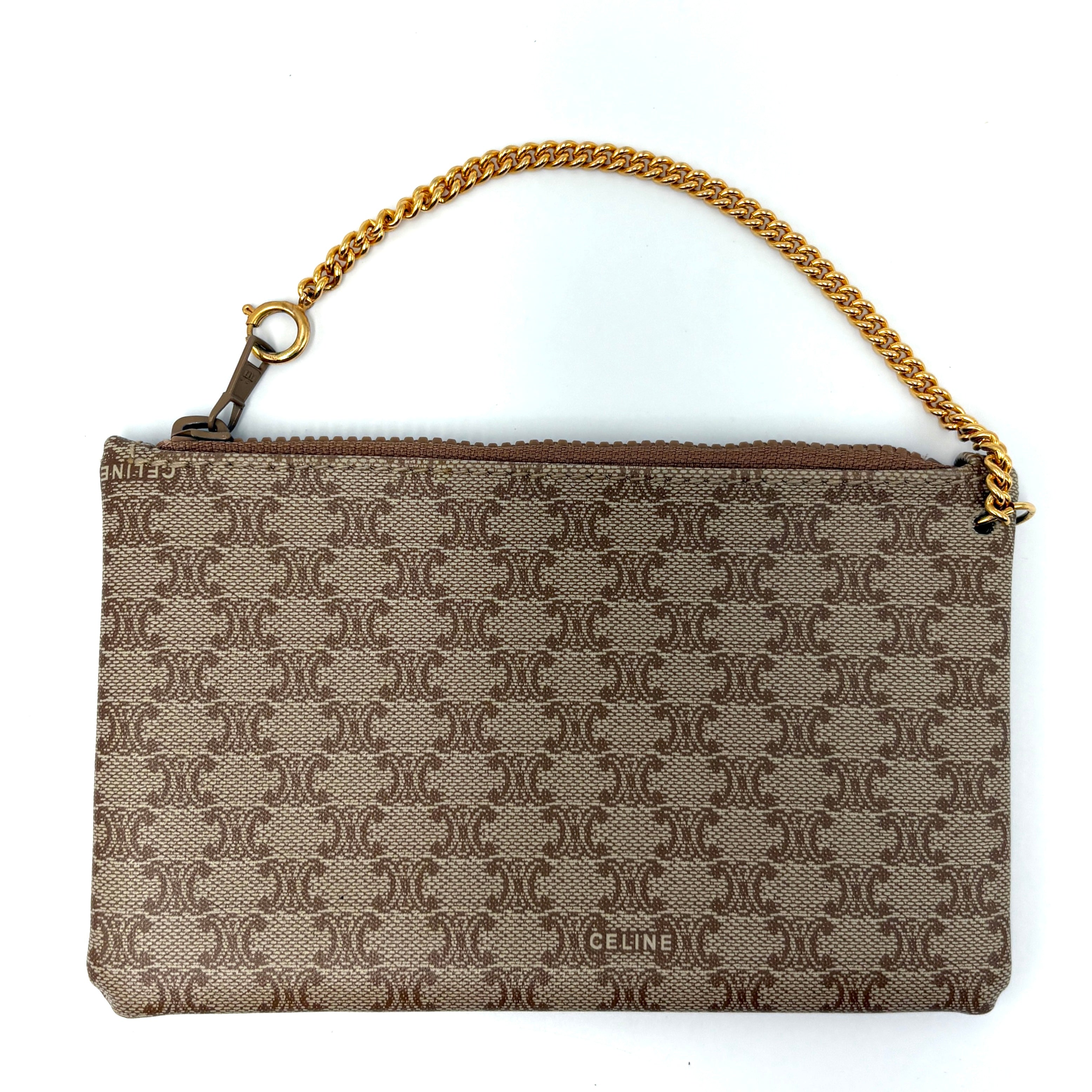 Celine Macadam Leather Chain Pouch