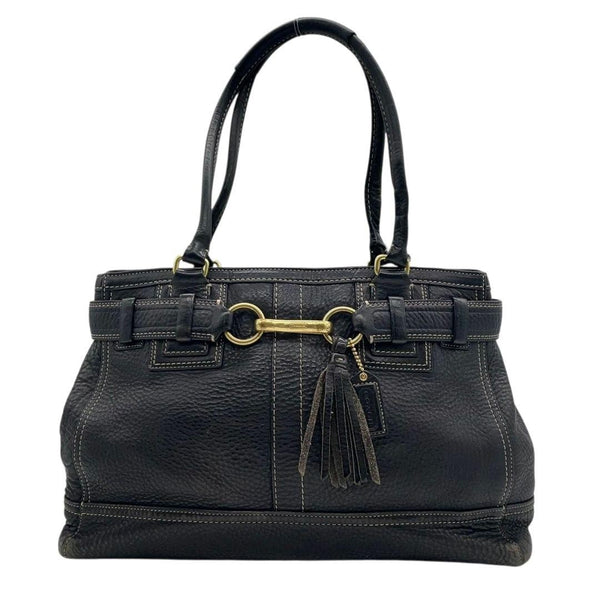 Coach T8 Handbag - Black, Leather