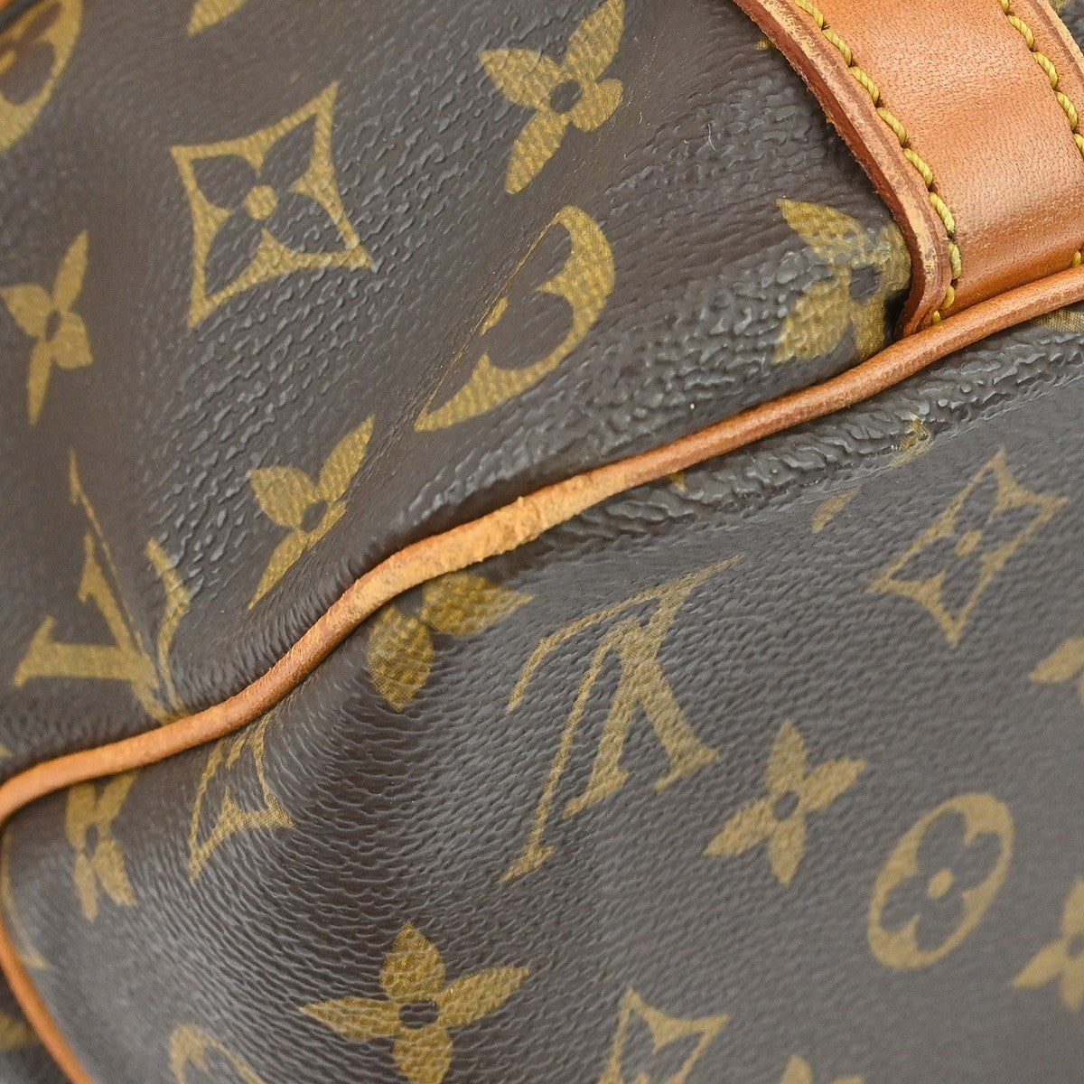 Louis Vuitton Sac Shopping Shoulder Bag - Browns, Monogram Canvas, Leather