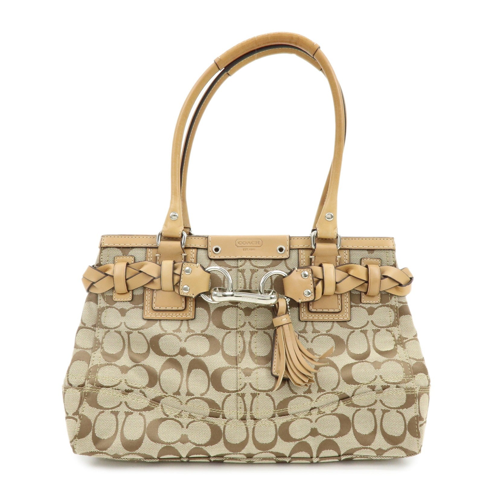 Coach Tote Bag - Brown, Canvas Leather