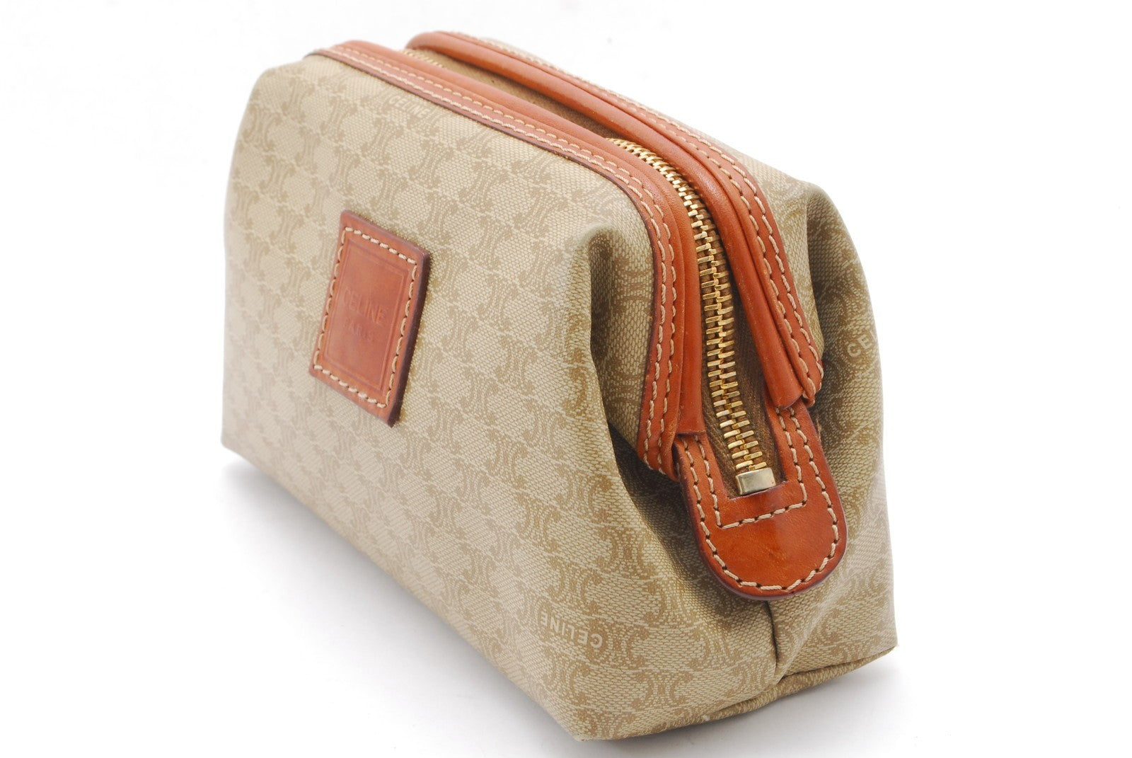 Celine C Charm Clutch Bag - Beige, PVC Leather