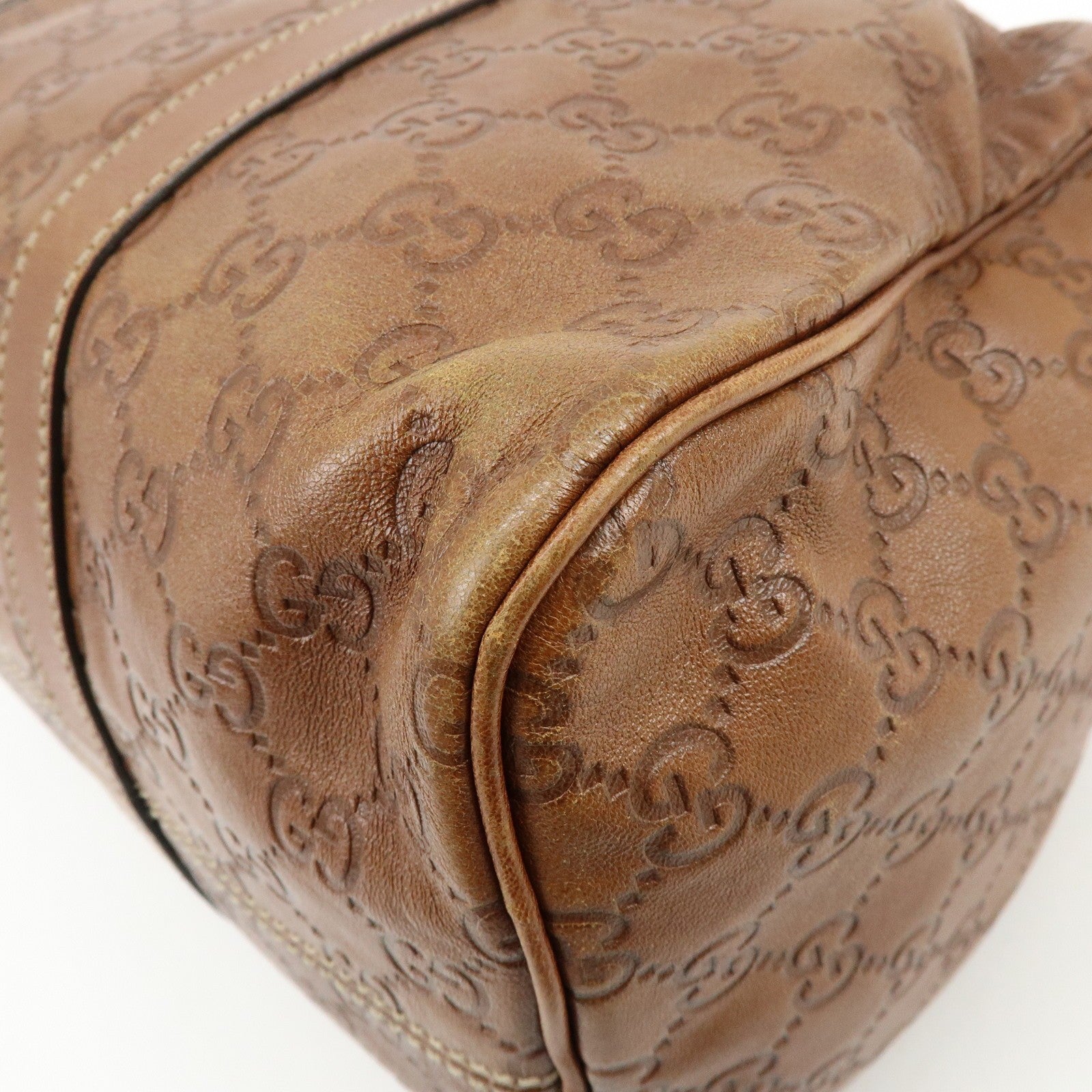 Gucci Boston Handbag - Brown, Guccissima Leather