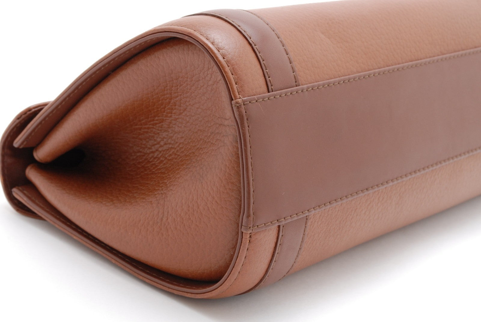 Burberry Burberrys Top Handel Handbag - Brown, Leather