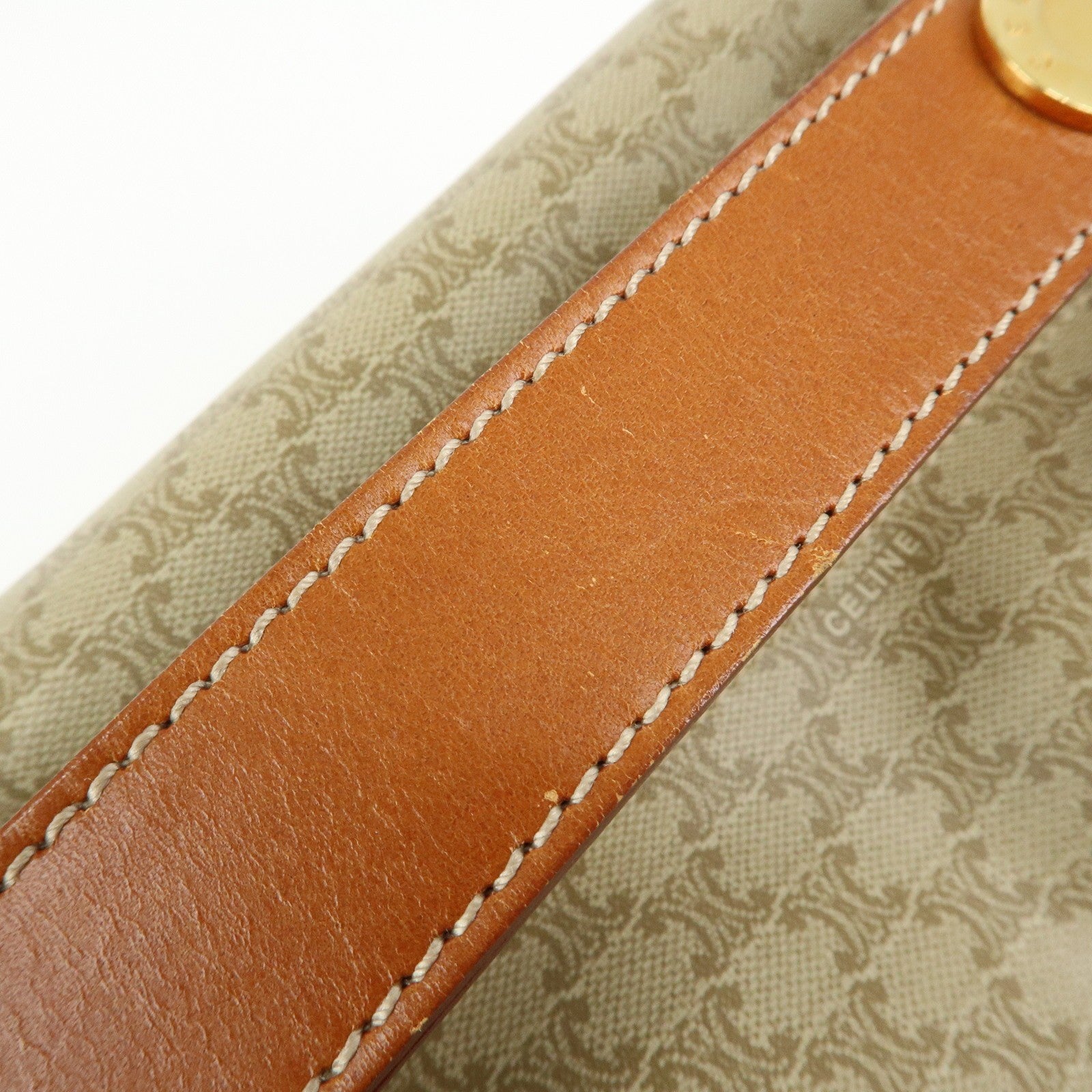 Celine Macadam Hand Bag - Beige, PVC Leather
