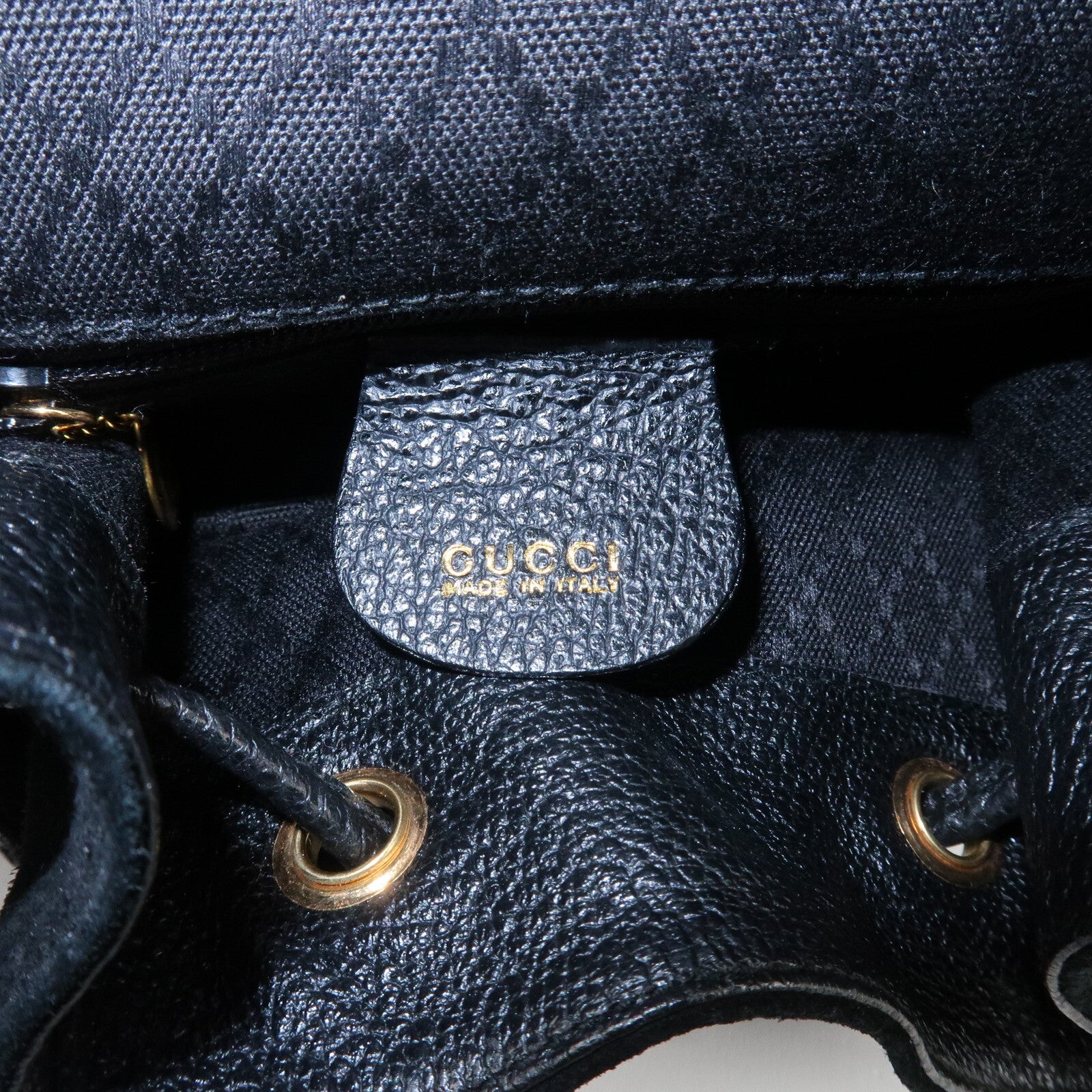 Gucci Bamboo Backpack - Black, Suede, Leather
