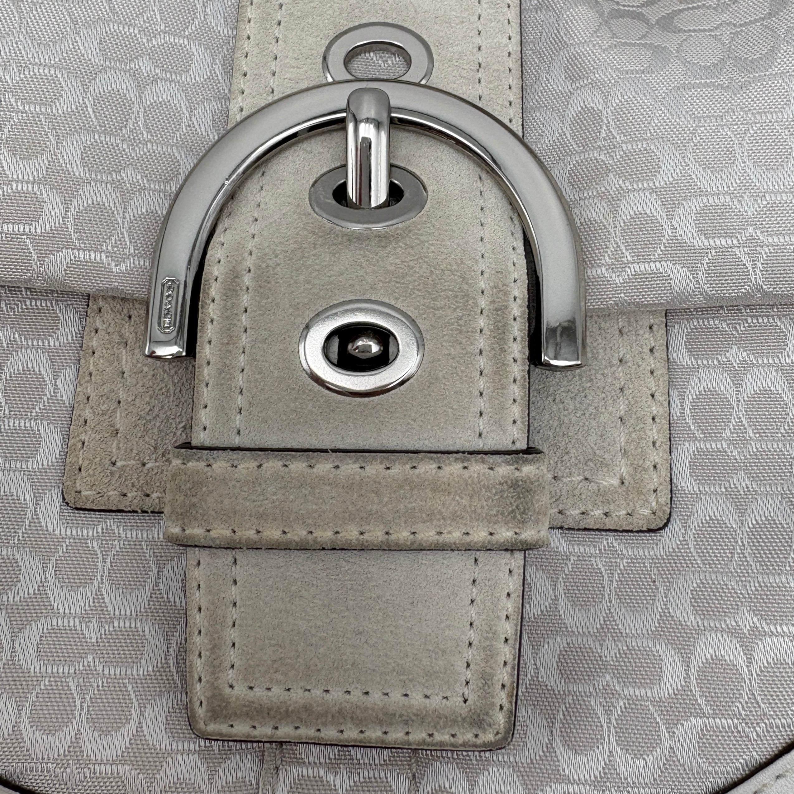 Coach Signature White Shoulder Bag