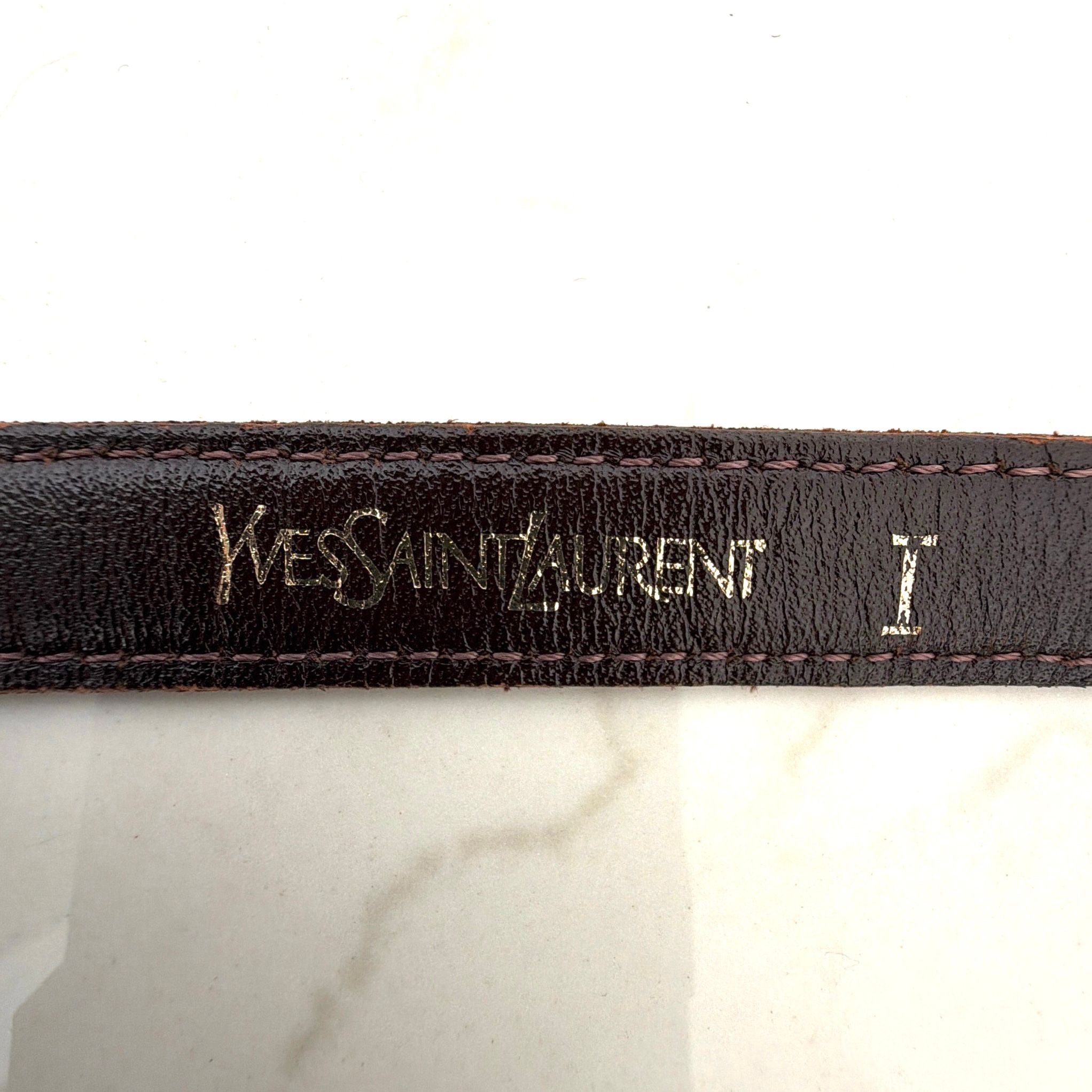 Saint Laurent Vintage Brown Belt