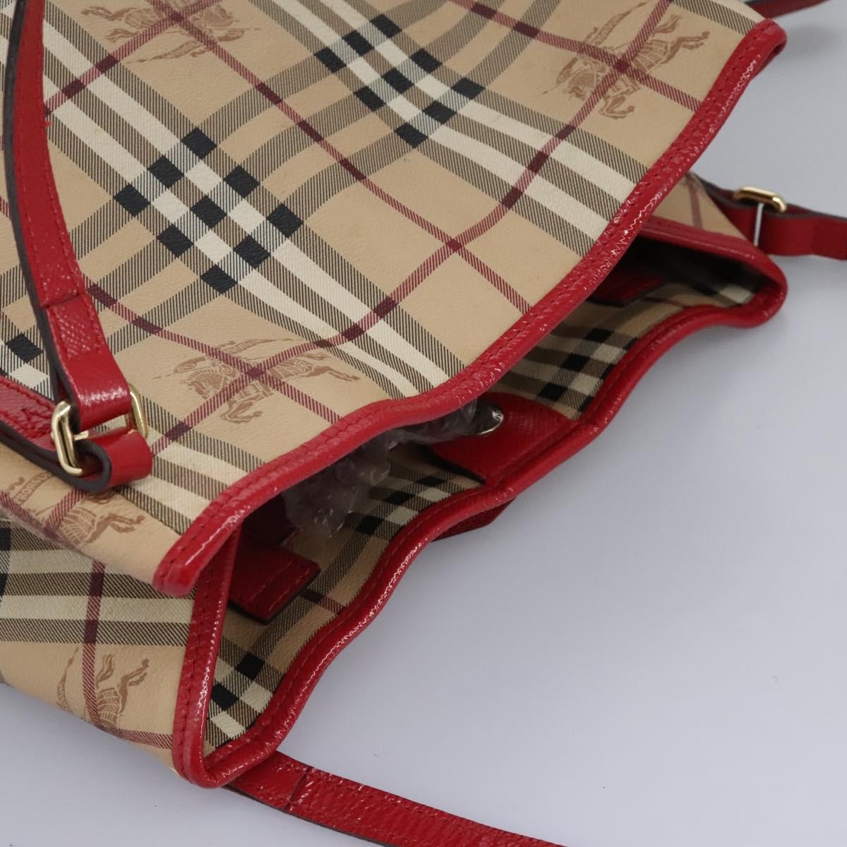 Burberry Nova Check Shoulder Bag - Beige, PVC Leather