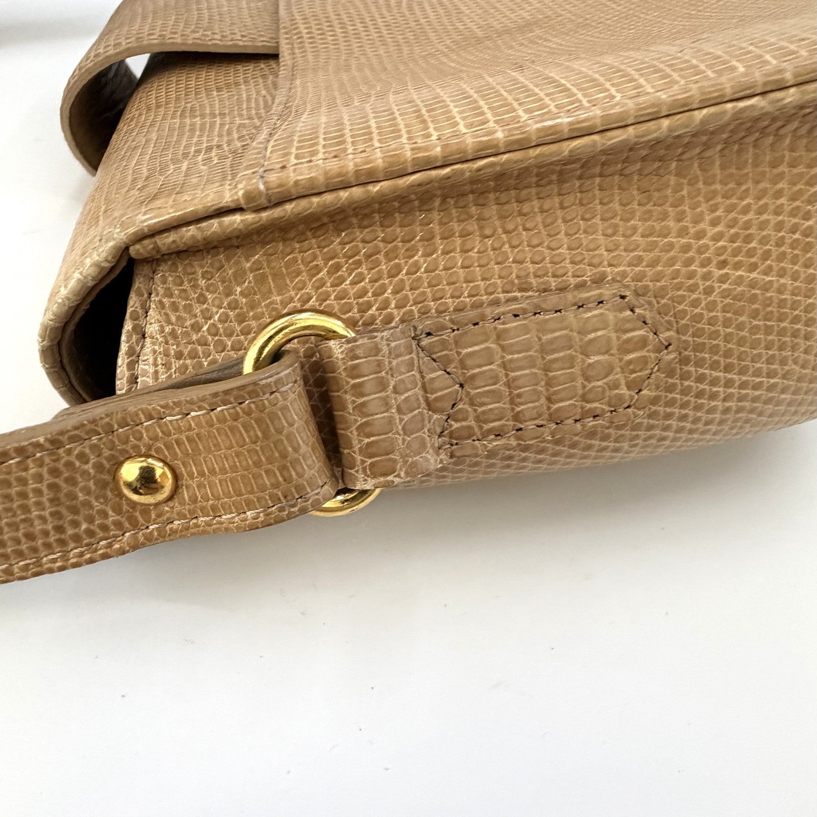 Saint Laurent Yves Vintage Shoulder Bag - Beige, Leather