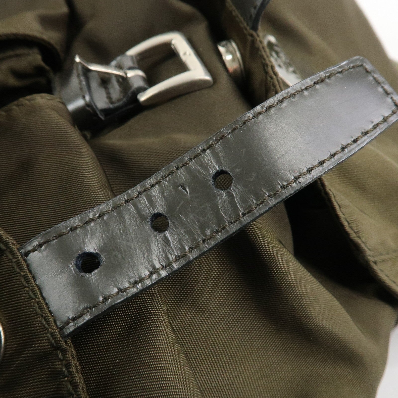 Prada Backpack - Khaki, Nylon and Leather