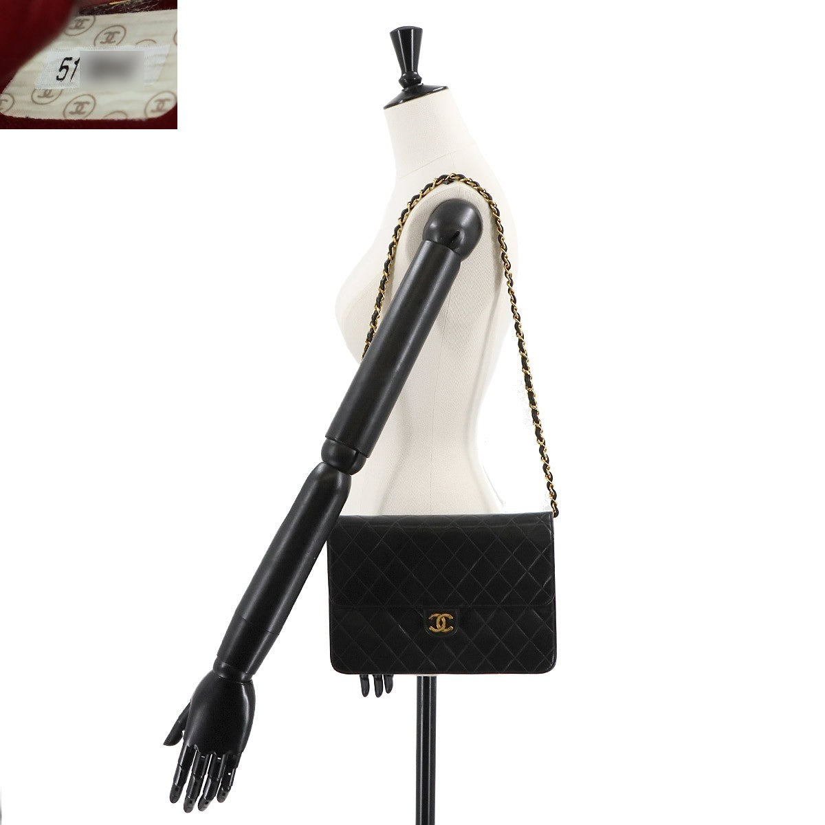 CHANEL Matelasse Chain Shoulder Bag - Black, Leather