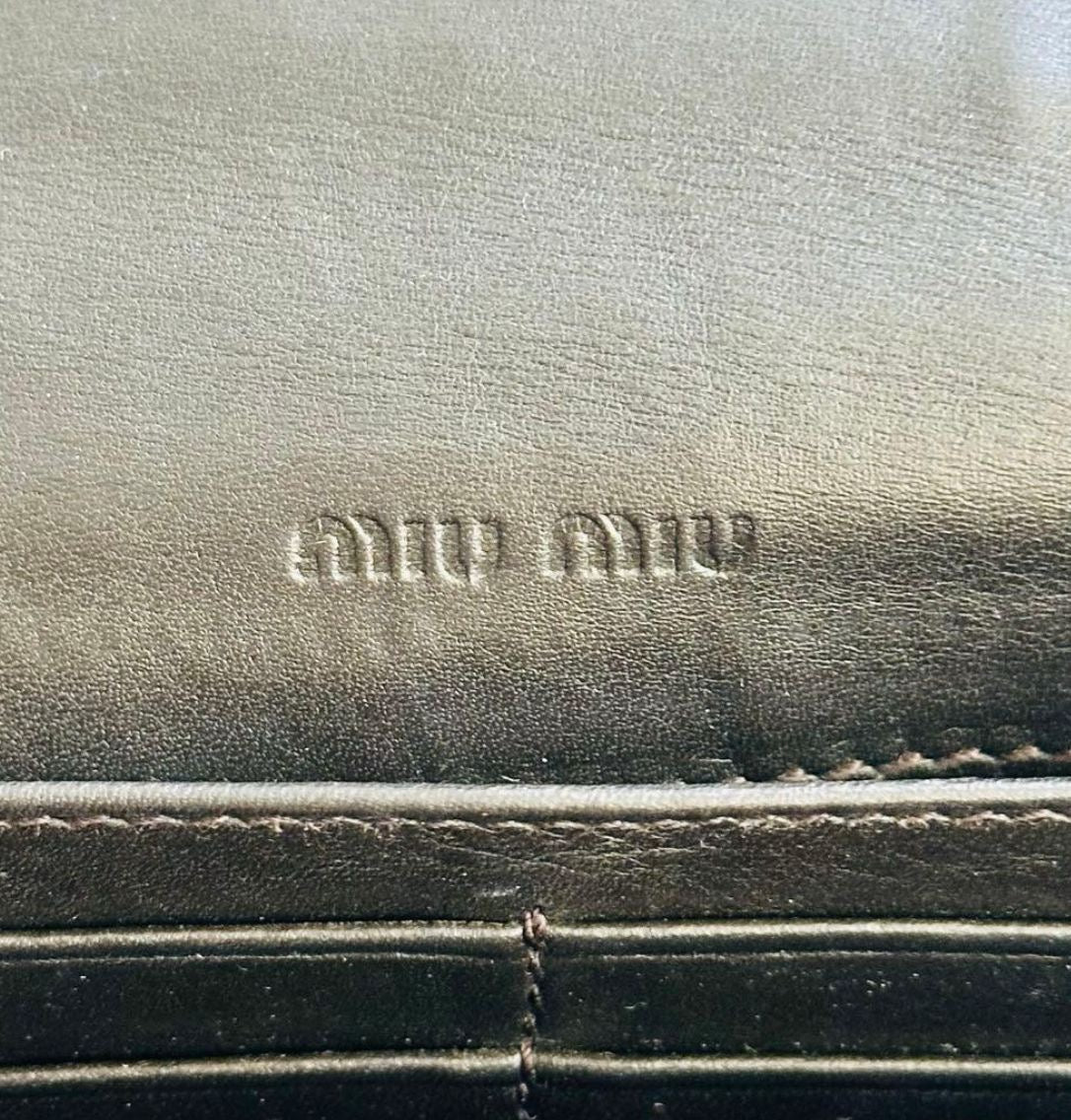 Miu Miu Brown Croco Wallet