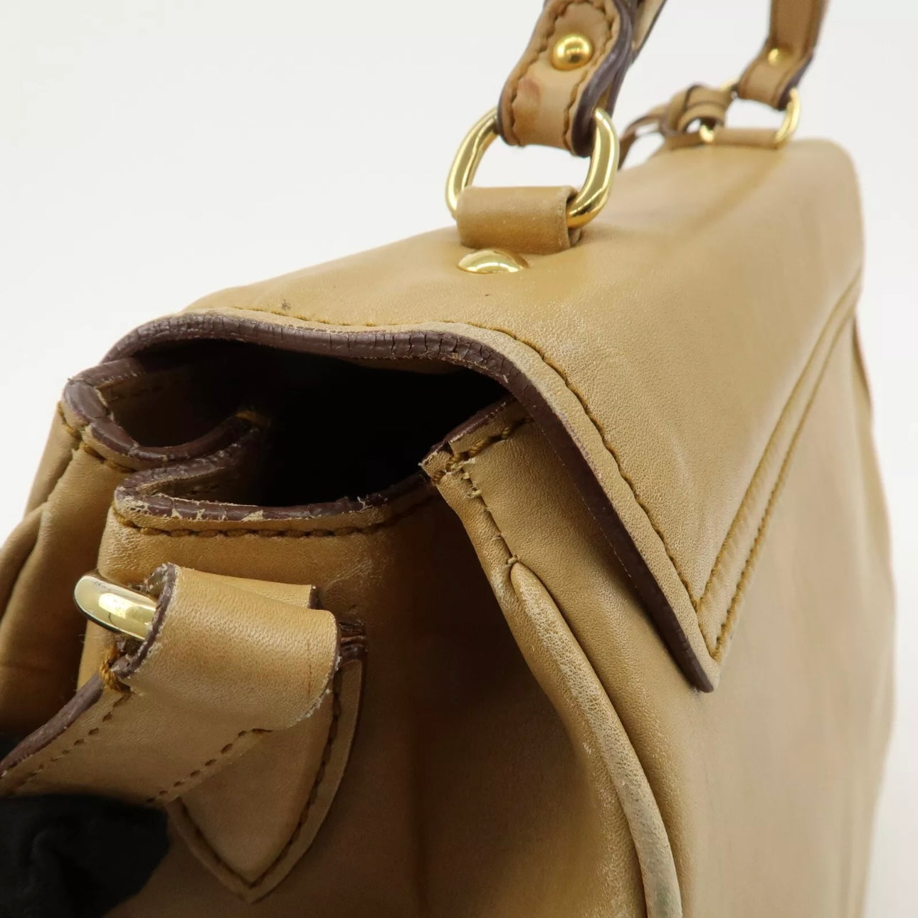Miu Miu 2Way Shoulder Bag - Beige, Leather