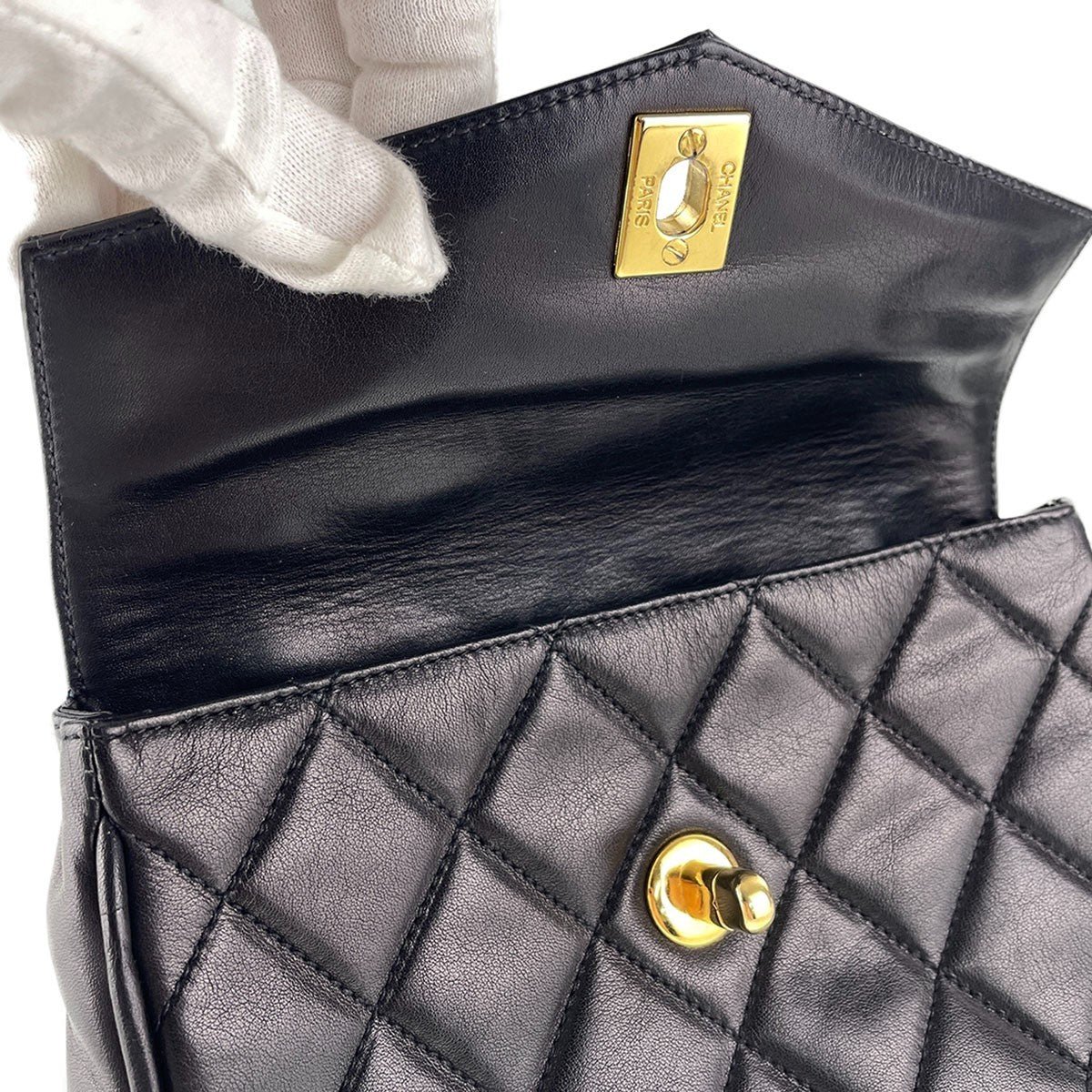 CHANEL Matelasse Waist Bag - Black, Lambskin Leather