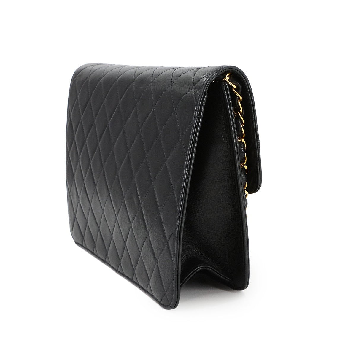 CHANEL Matelasse Chain Shoulder Bag - Black, Leather