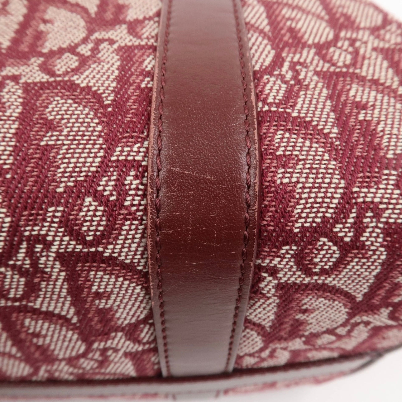 DIOR TROTTER BOSTON BURGUNDY BAG