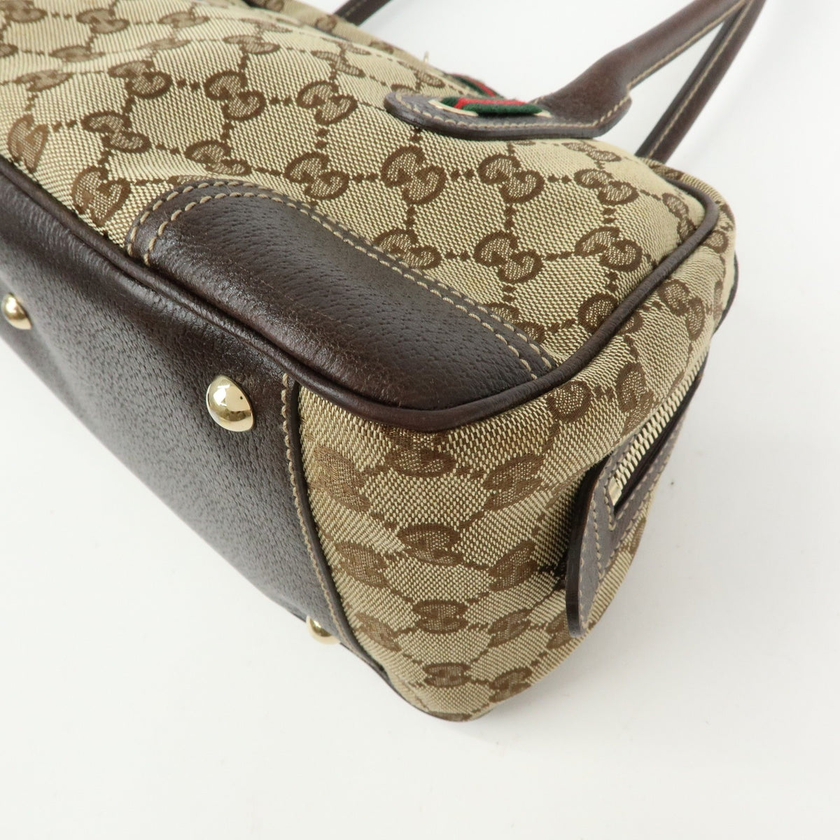Gucci Sherry Boston Bag - Beige, GG Canvas, Leather