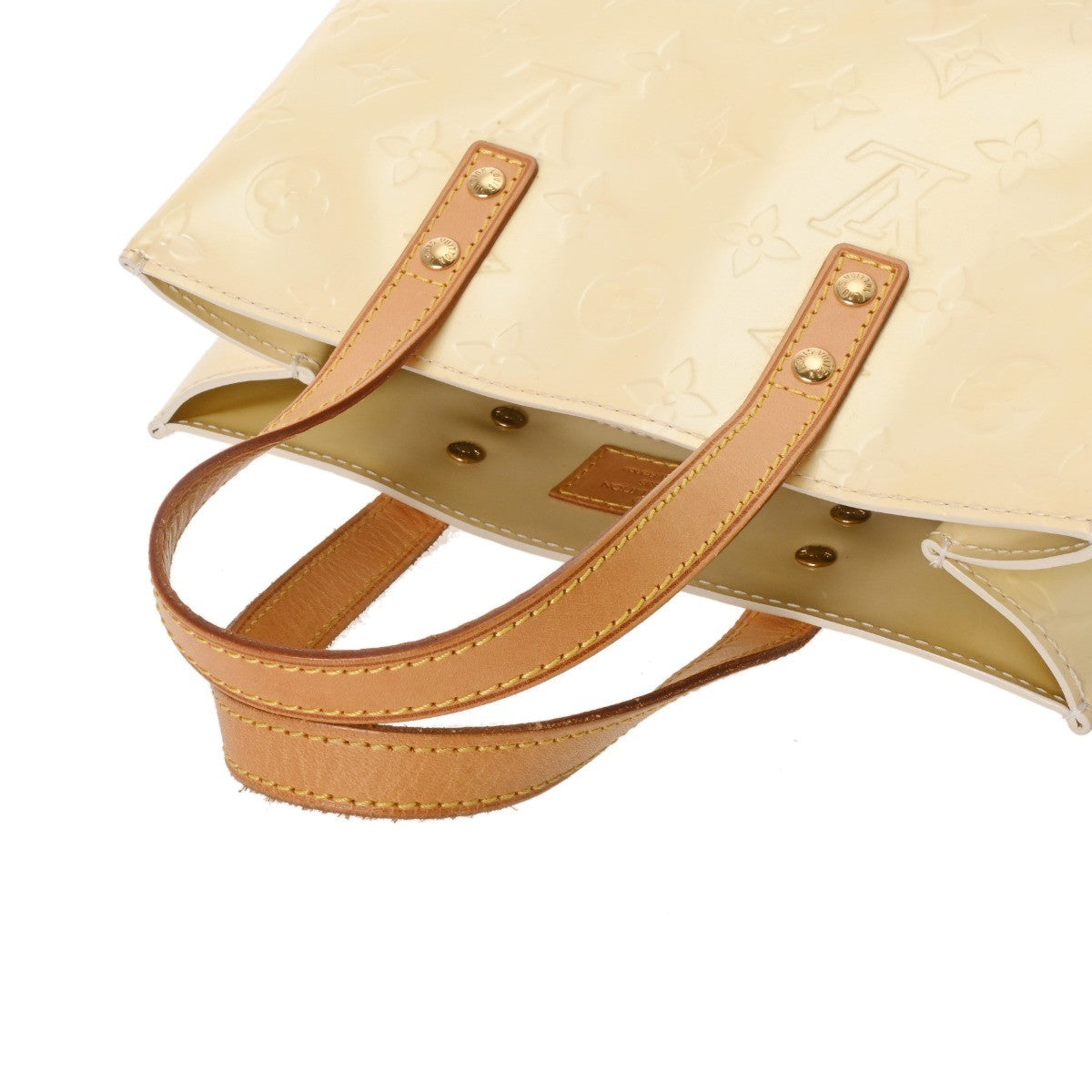 Louis Vuitton Reed PM Handbag - White, Monogram Vernis