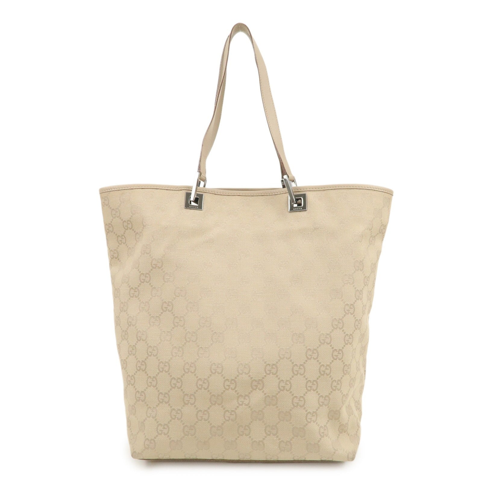 Gucci Tote Bag - Beige, GG Canvas, Leather