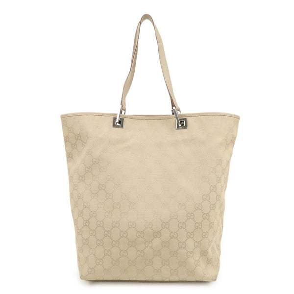 Gucci Tote Bag - Beige, GG Canvas, Leather