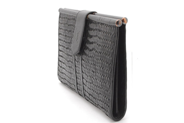 Saint Laurent Yves Clutch Bag - Black, Leather 