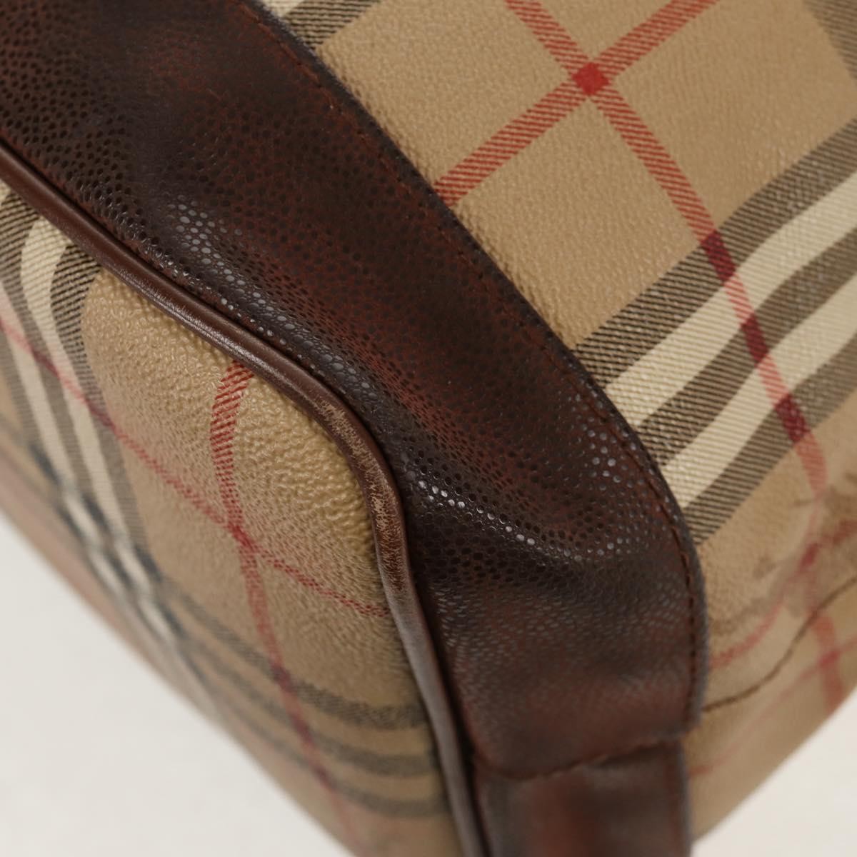 Burberrys Nova Check Hand Bag - Beige/Gold, PVC Leather