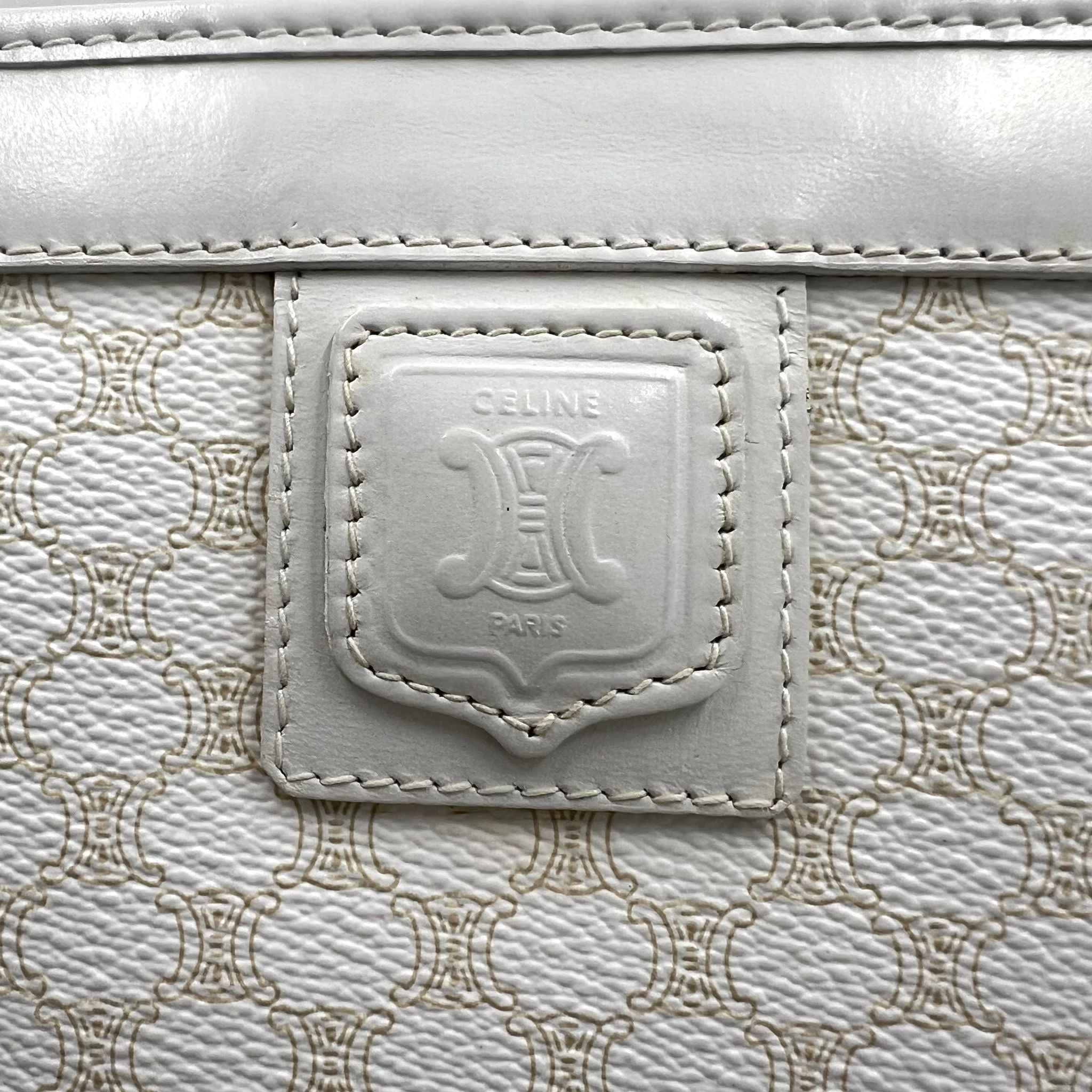 Celine macadam white clutch