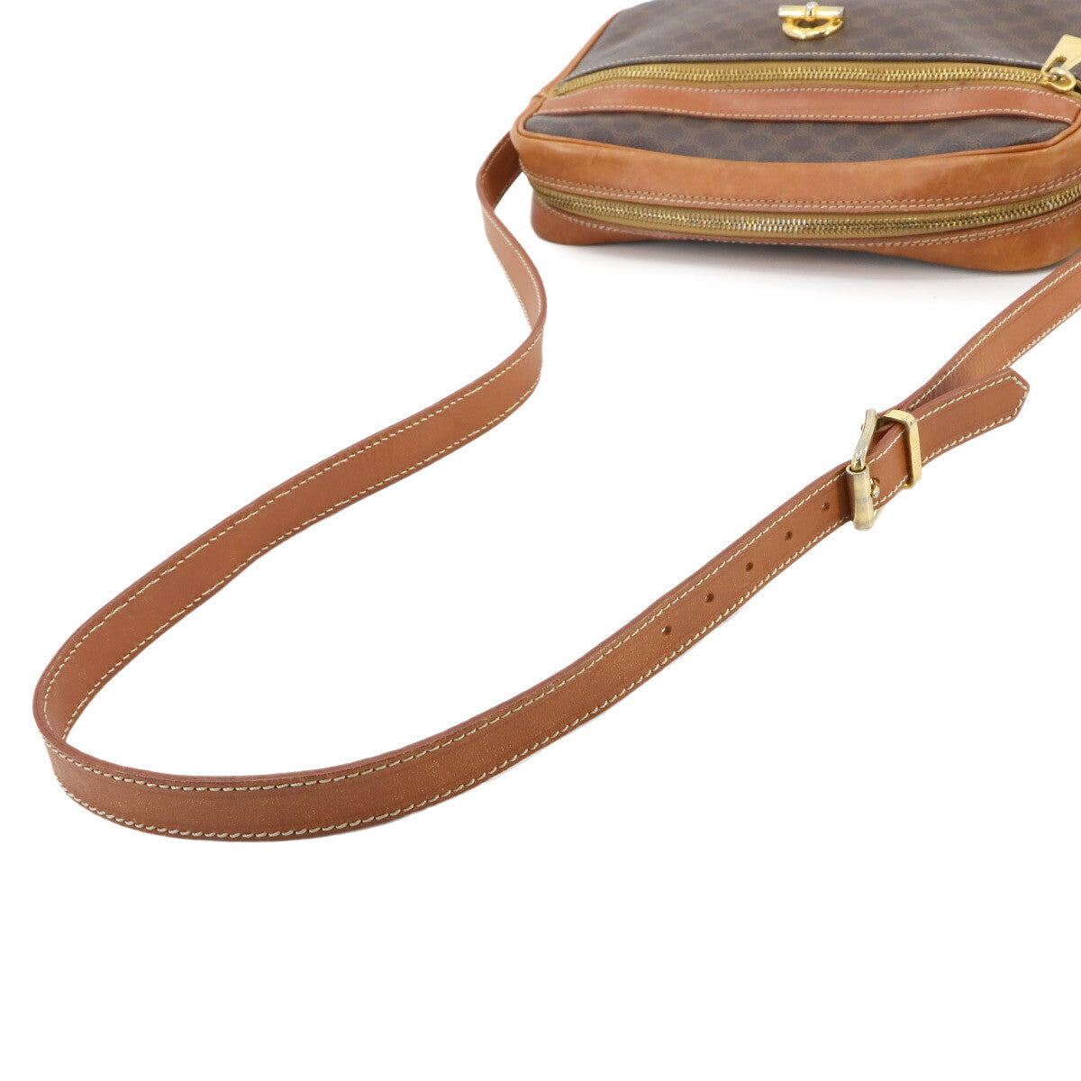 Celine Macadam Shoulder Bag - Brown, PVC Leather