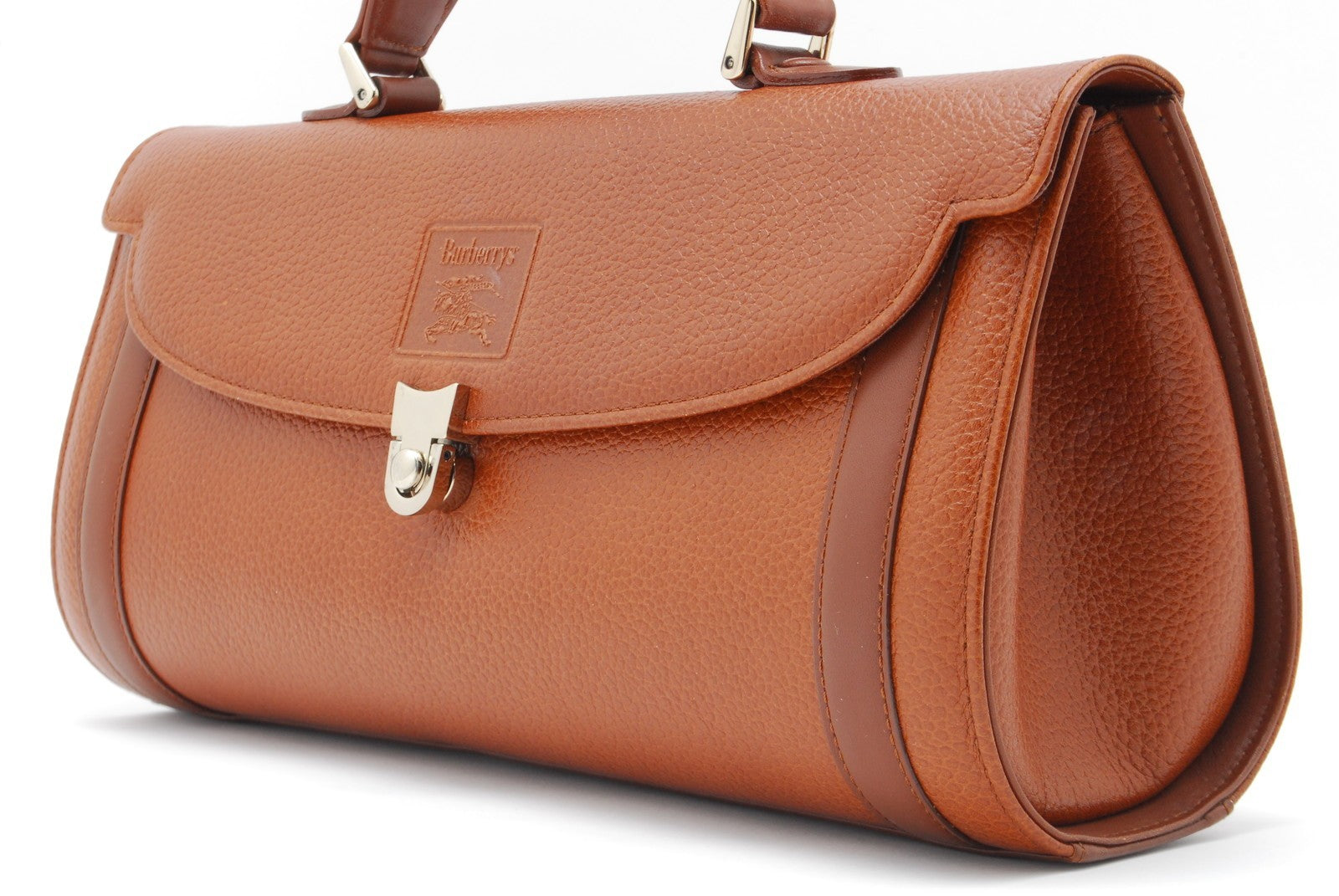 Burberry Nova Check Hand Tote Bag - Brown, Leather 