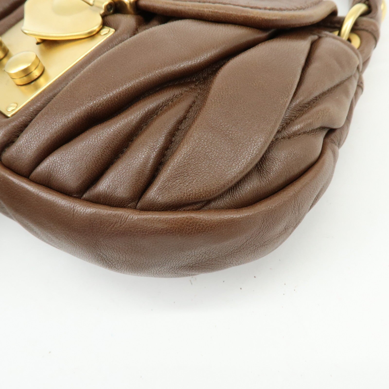 Miu Miu 5BH188 Handbag - Brown, Leather