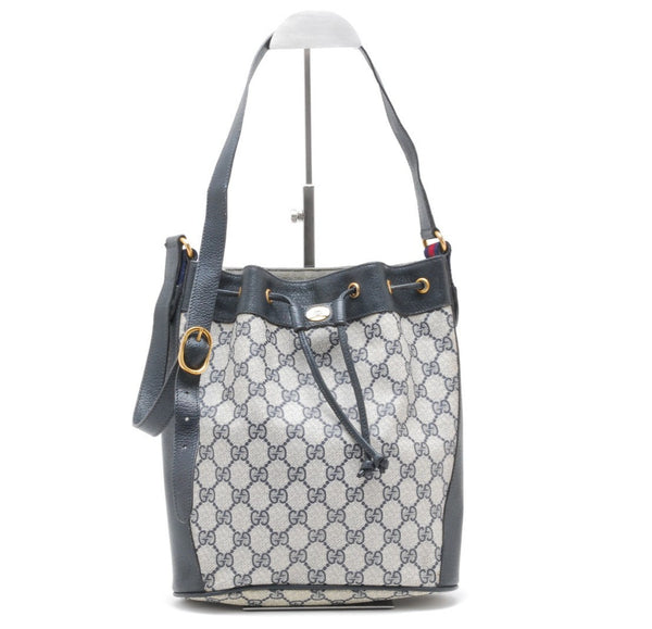 Gucci Sherry Line Shoulder Bag - Navy, Leather