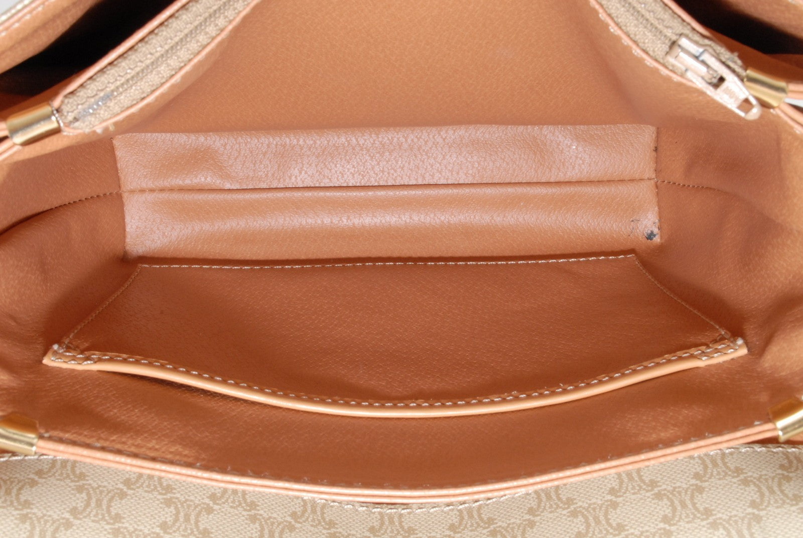 Celine Macadam Shoulder Bag - Beige, PVC Leather