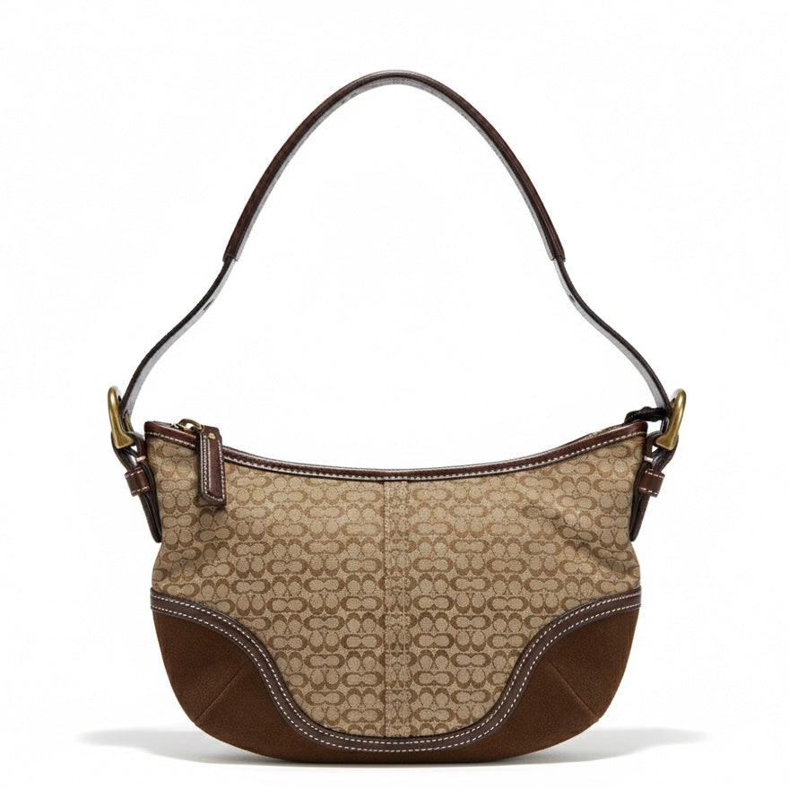 Coach Signature Suede Bag