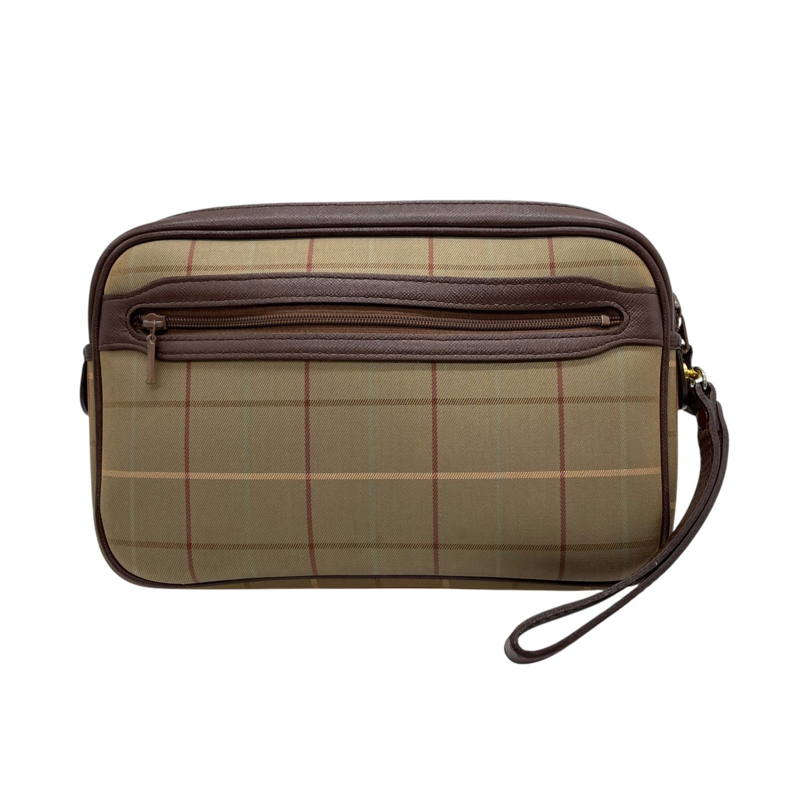 Burberry Clutch Pouch - Khaki Brown, Canvas Leather