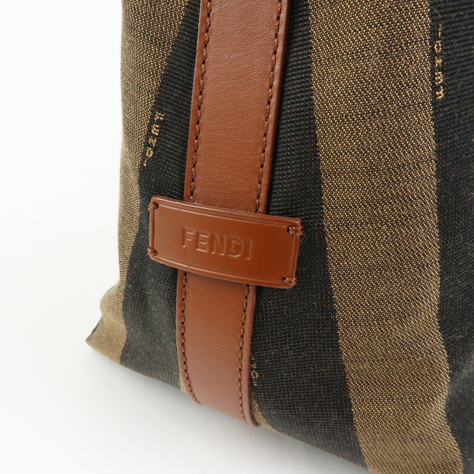 Fendi 8BR653 Shoulder Bag - Brown, Black, Canvas, Leather