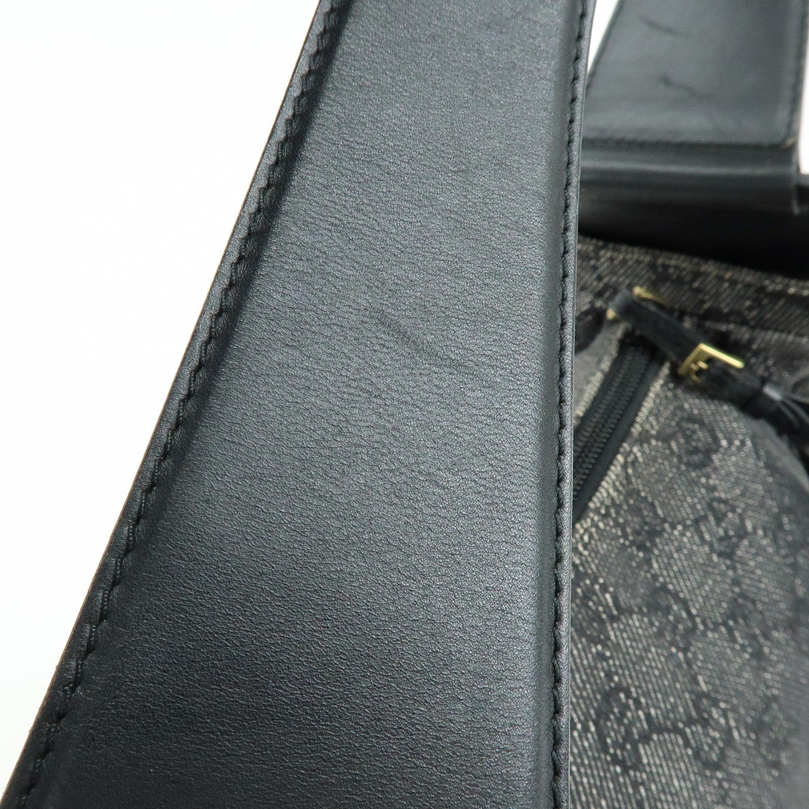 Gucci Shoulder Bag - Black, GG Canvas, Leather 