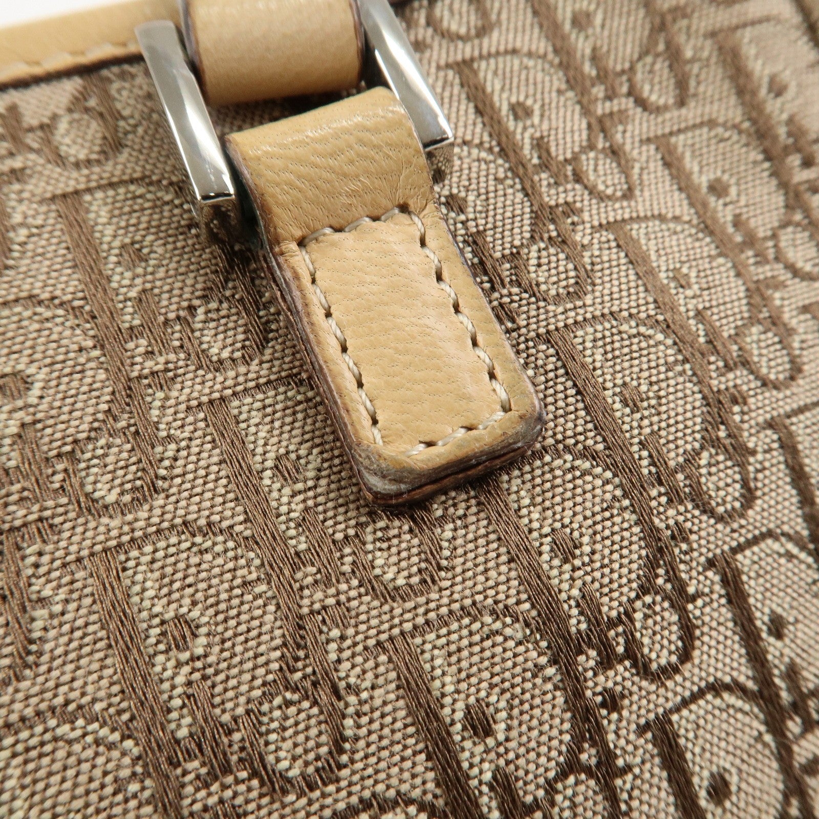 Christian Dior Trotter Tote Bag - Beige, Canvas 