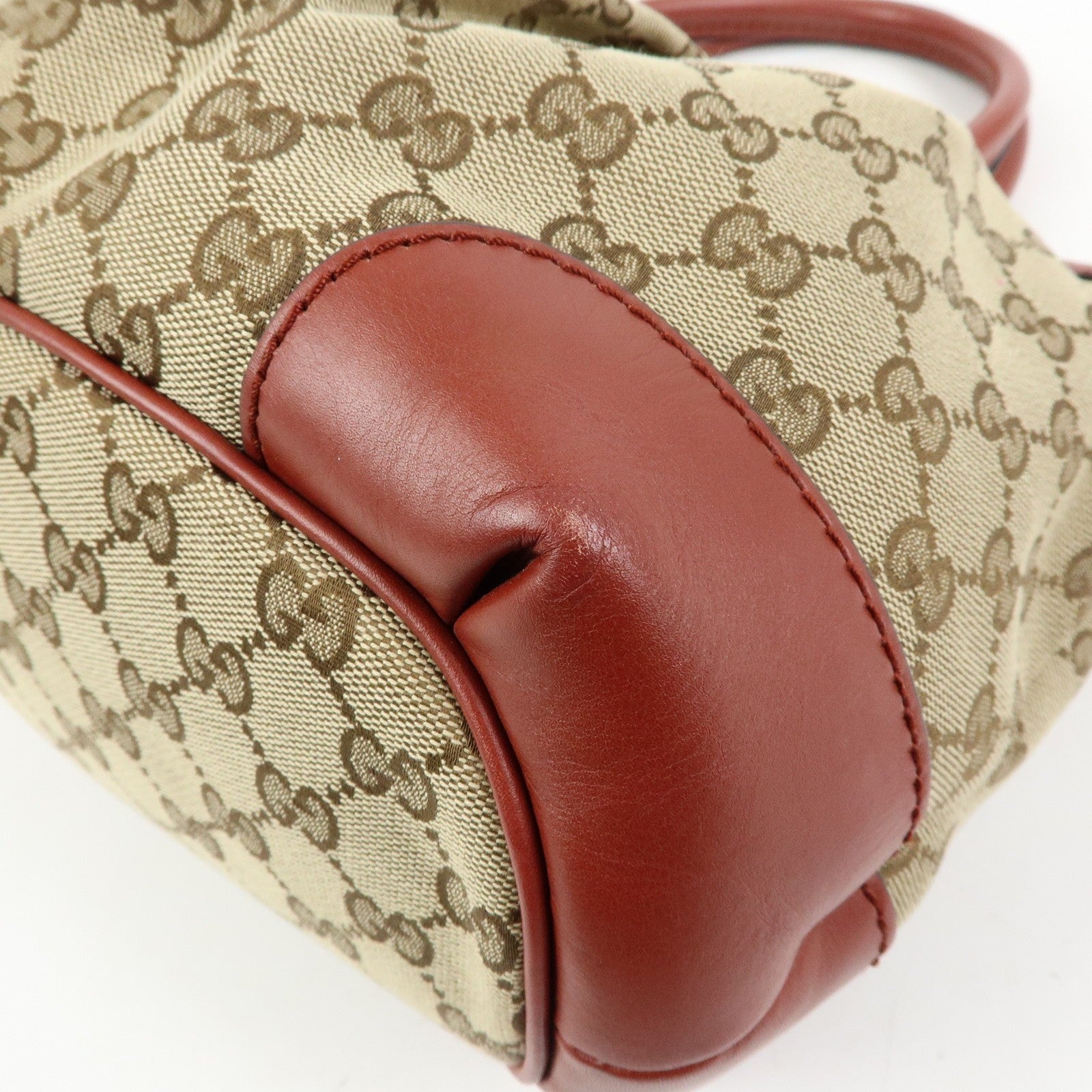 Gucci 2 Way Bag - Beige, Canvas Leather