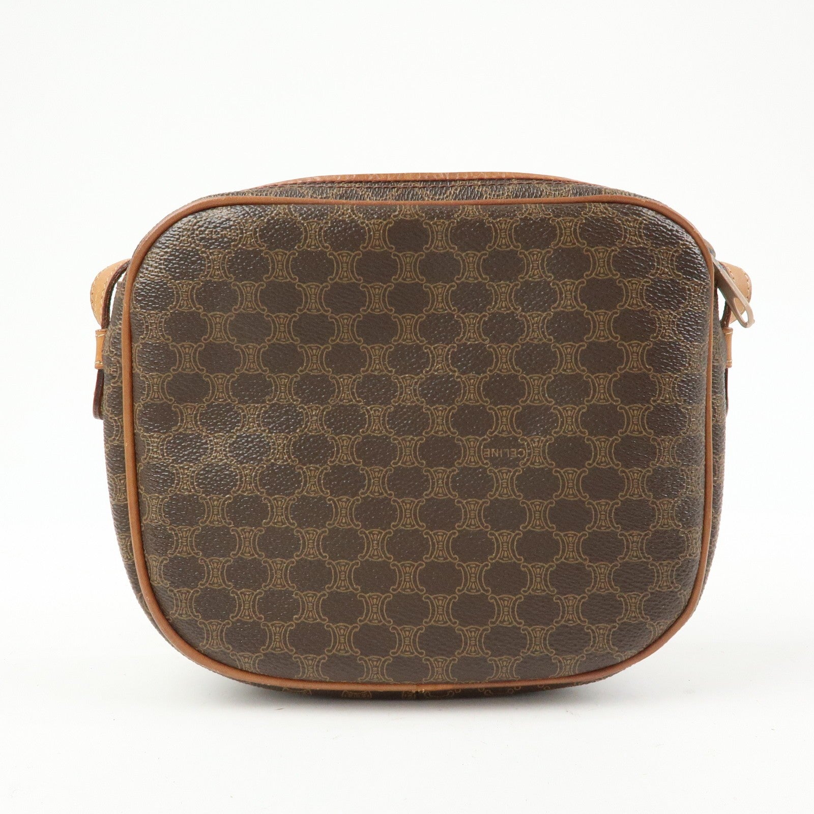 Celine Macadam Shoulder Bag - Brown, PVC Coating Canvas, Leather