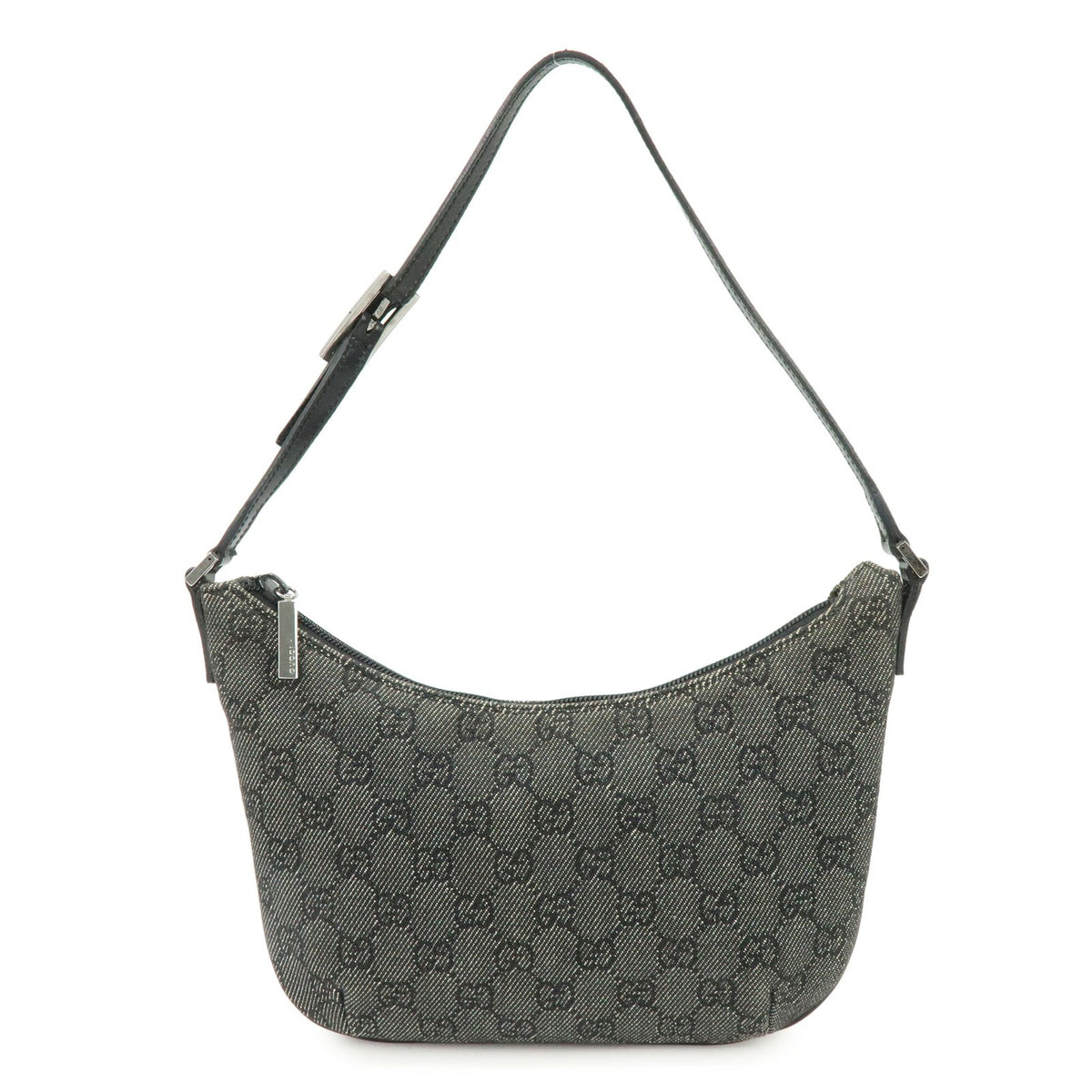 Gucci Shoulder Bag - Black, Leather and GG Denim